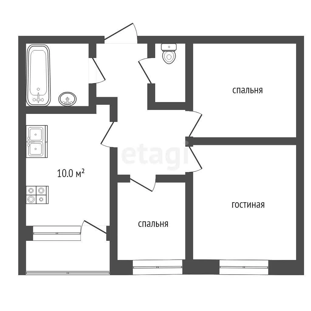 3-к квартира, 62.1м² (улица Западный Обход, 39/2с5) - миниатюра 22