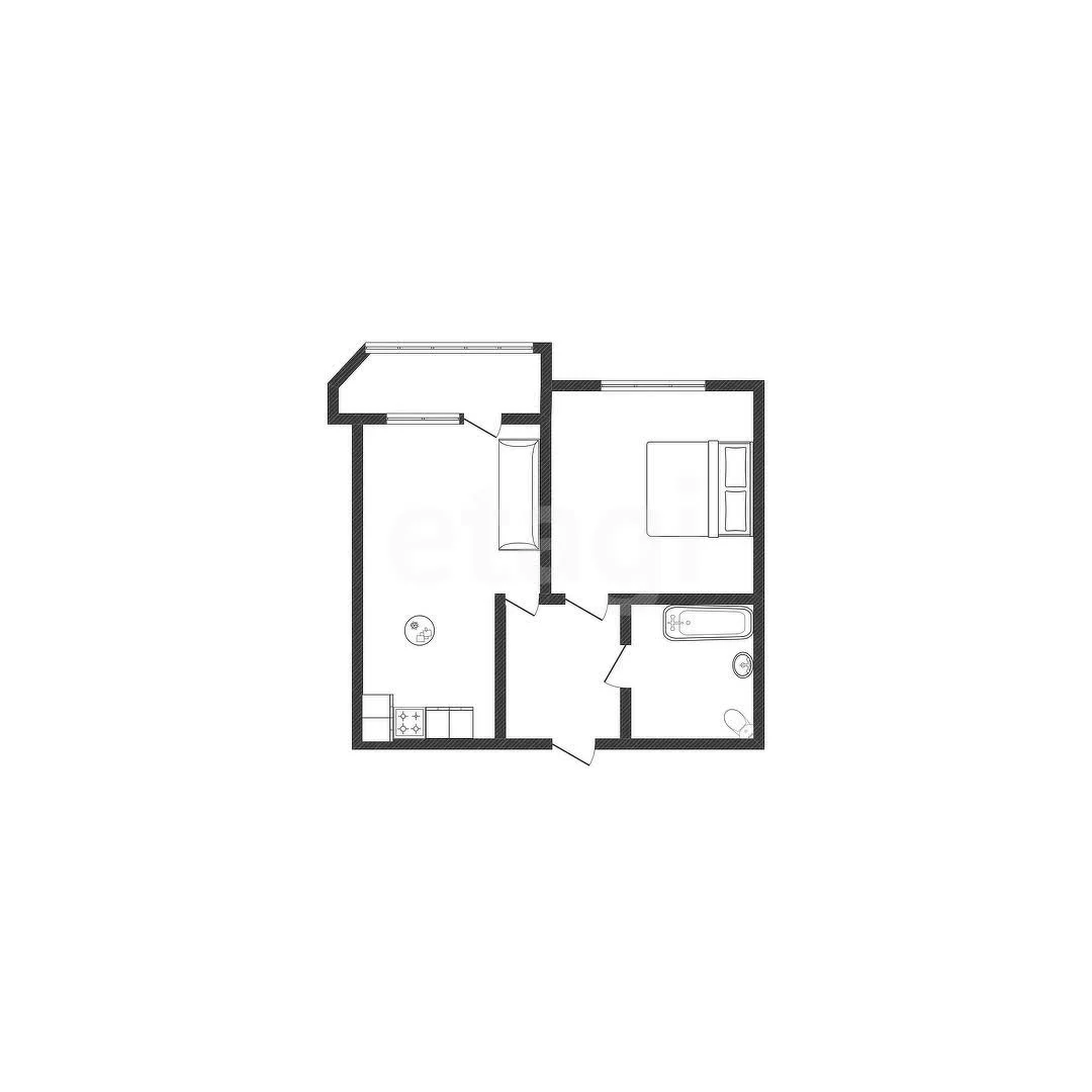 1-к квартира, 36.7м² (Уральская улица, 87/7с1) - изображение 1