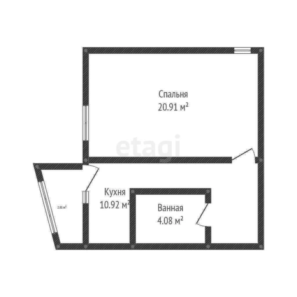 1-к квартира, 39.5м² (улица имени Виктора Нарыкова, 6к1) - миниатюра 21