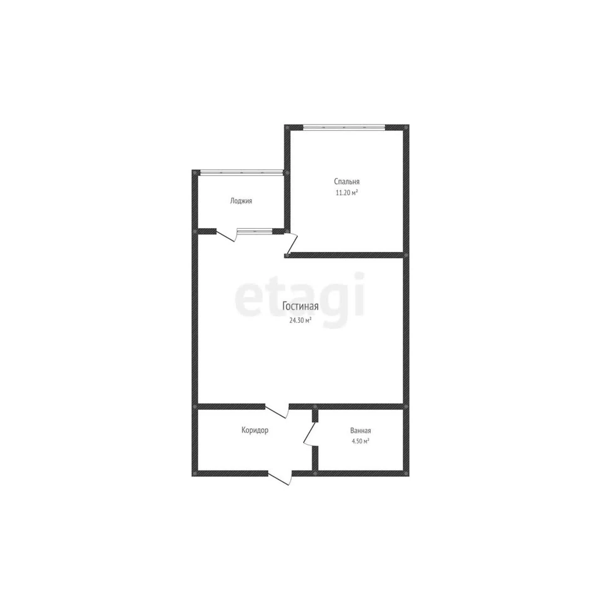 1-к квартира, 45.9м² (Войсковая улица, 4к12) - миниатюра 13
