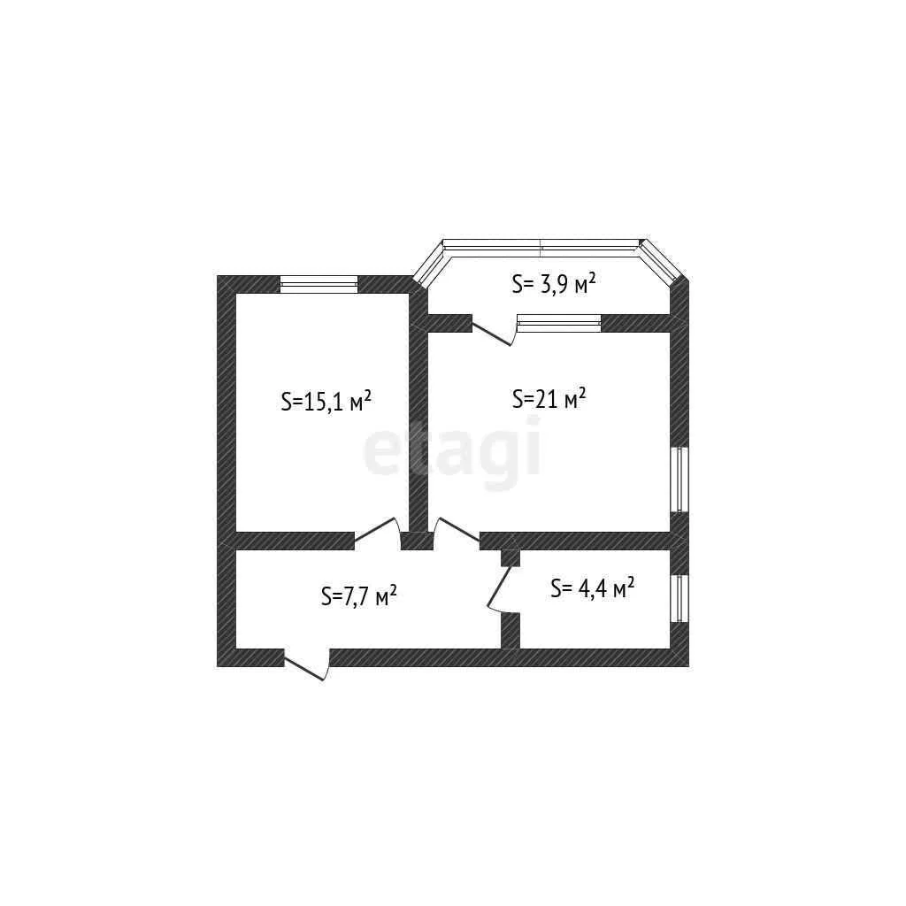1-к квартира, 46.1м² (улица Героев-Разведчиков, 6к1) - миниатюра 17
