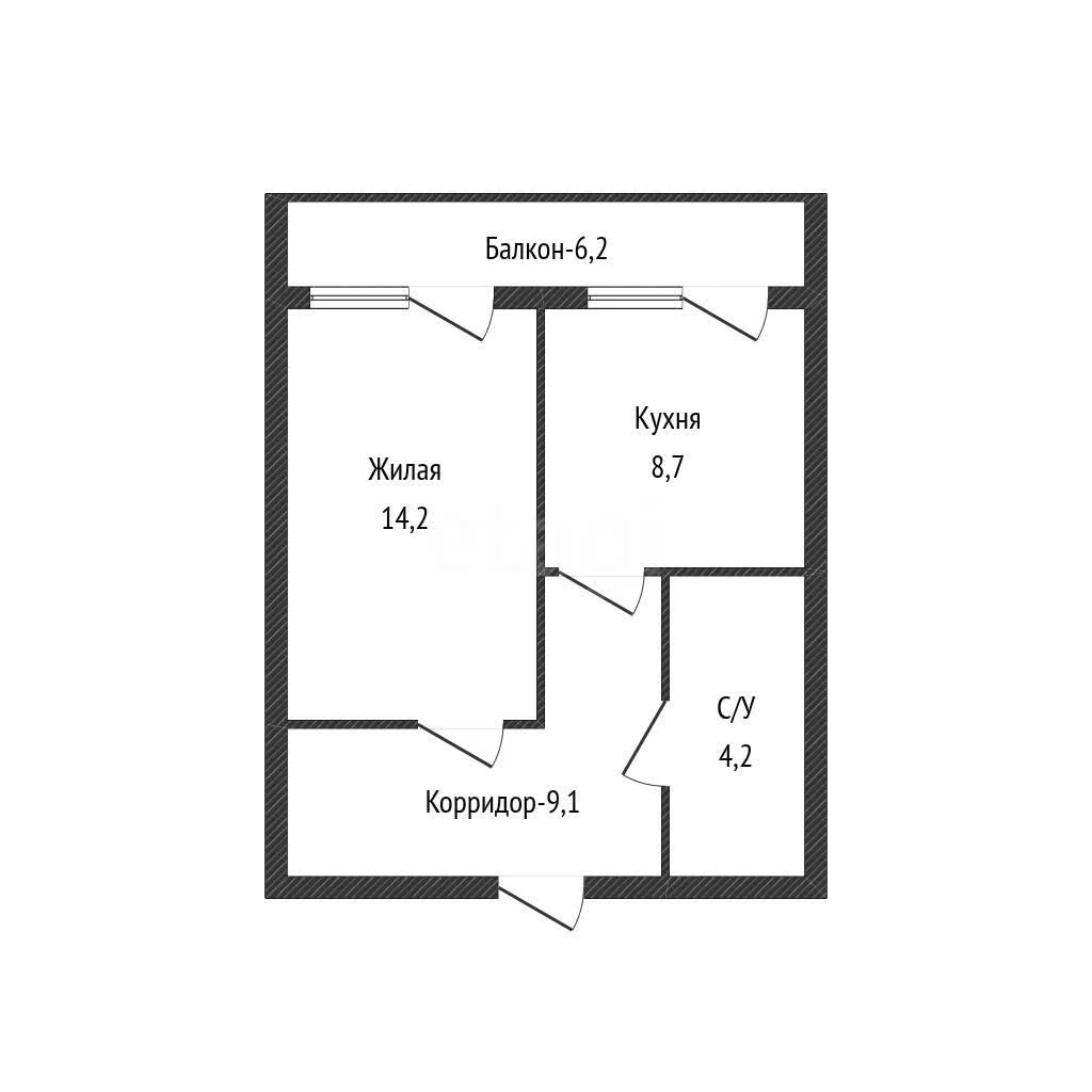 1-к квартира, 39м² (Кореновская улица, 2к4) - миниатюра 10