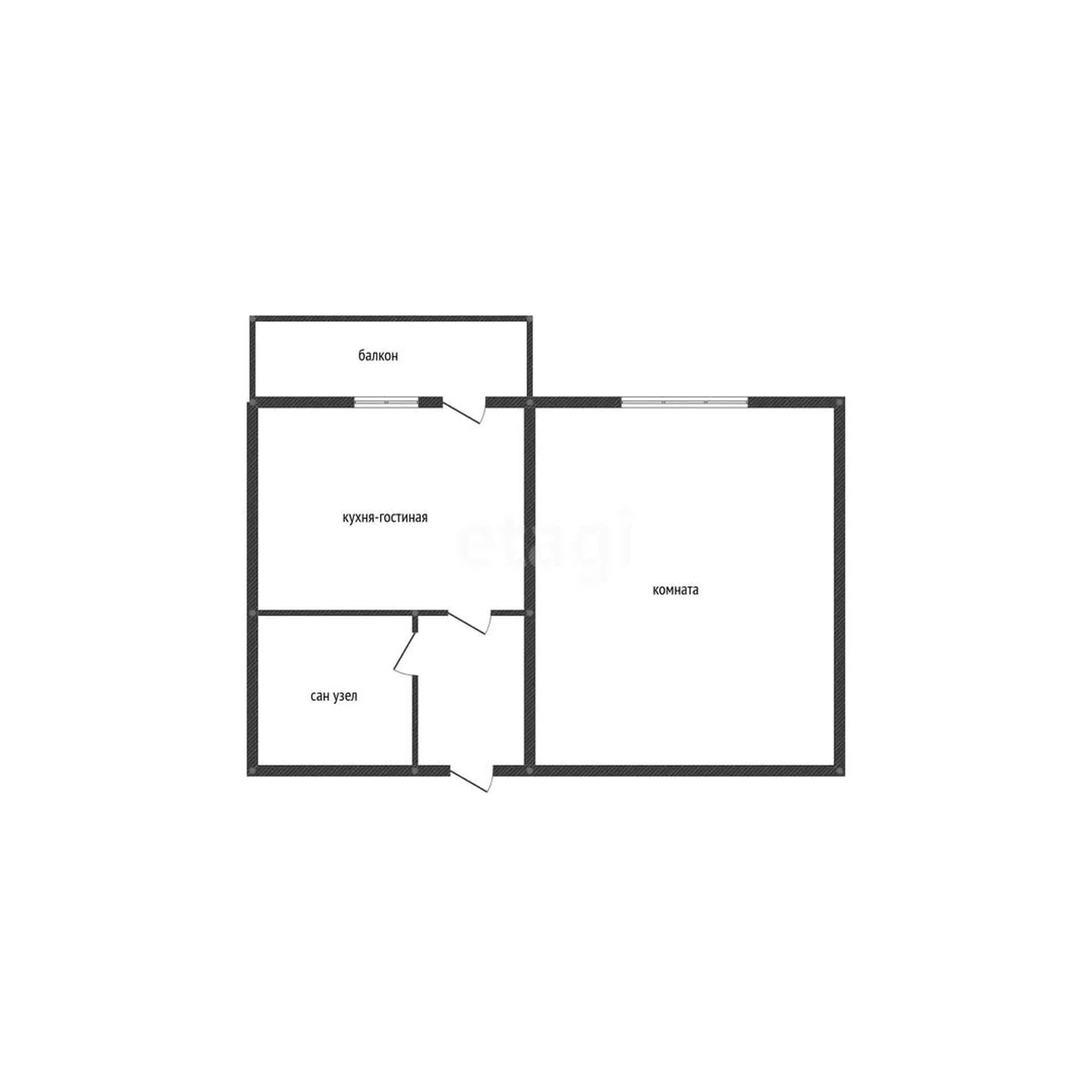 1-к квартира, 40м² (Казачья улица, 2/2) - изображение 1