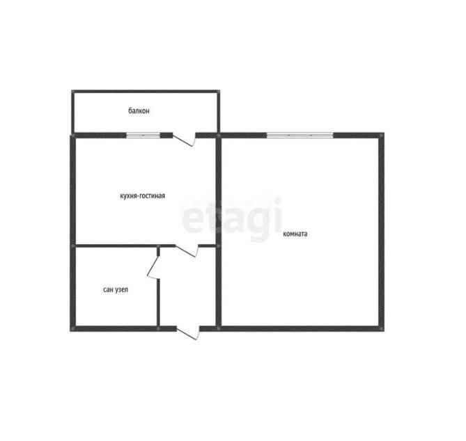 1-к квартира, 40м² (Казачья улица, 2/2) - миниатюра 8