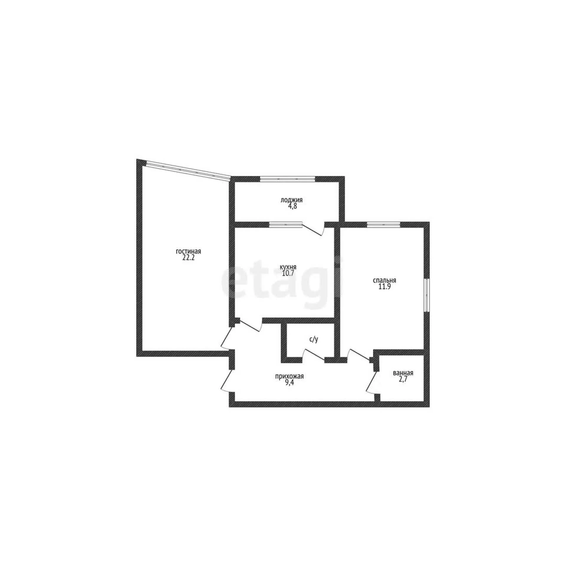 2-к квартира, 58.8м² (улица Героев-Разведчиков, 12/1к1) - миниатюра 32