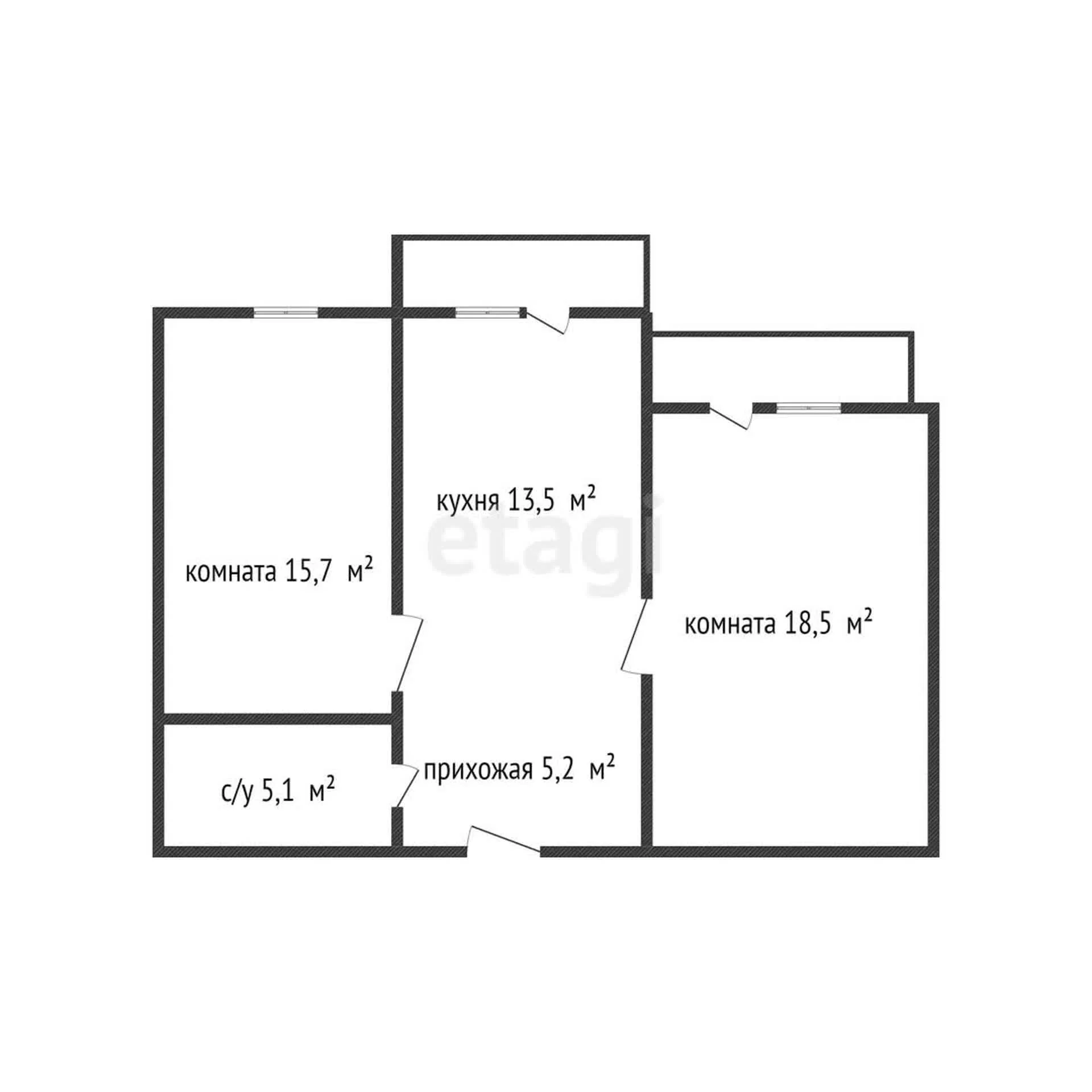 2-к квартира, 58м² (улица 1 Мая, 186) - миниатюра 23