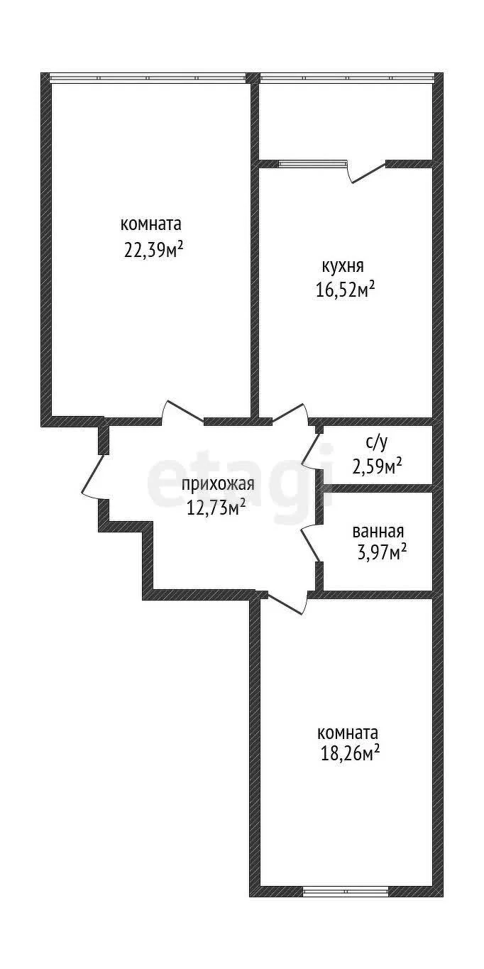 2-к квартира, 71.6м² (Октябрьская улица, 181/2к3) - миниатюра 31