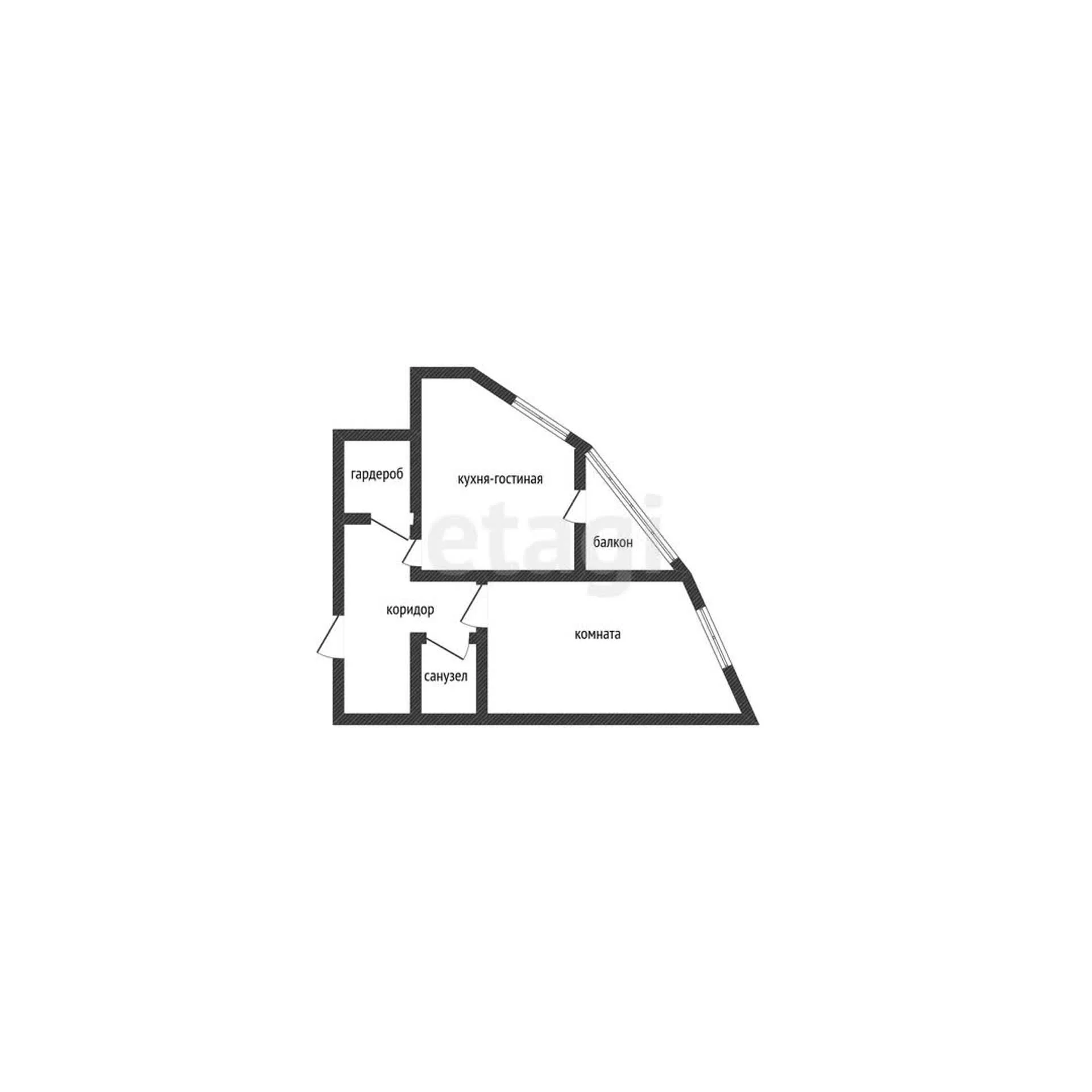 1-к квартира, 48.5м² (Воронежская улица, 47к1) - миниатюра 22