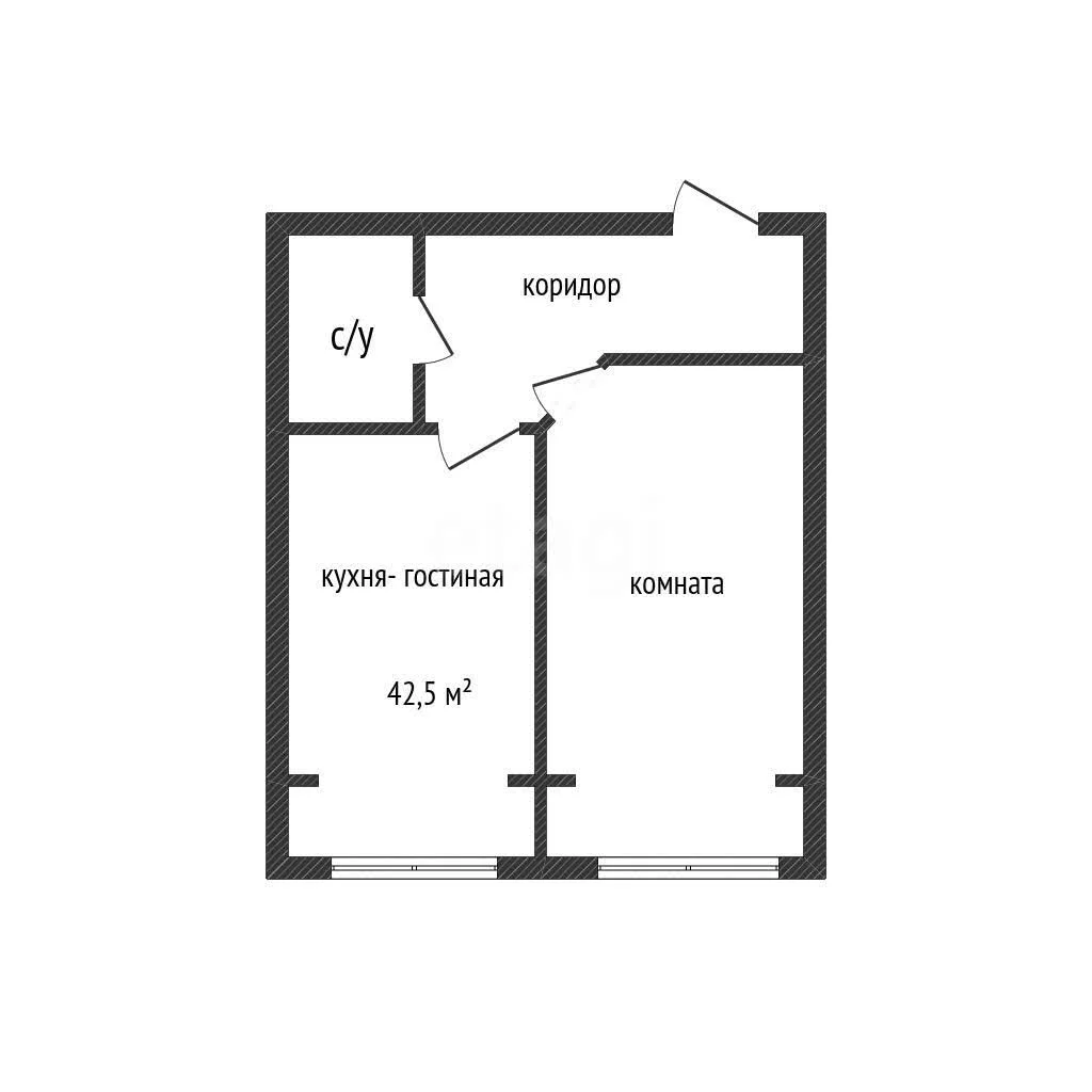 1-к квартира, 42.5м² (улица Чайковского, 23) - миниатюра 13