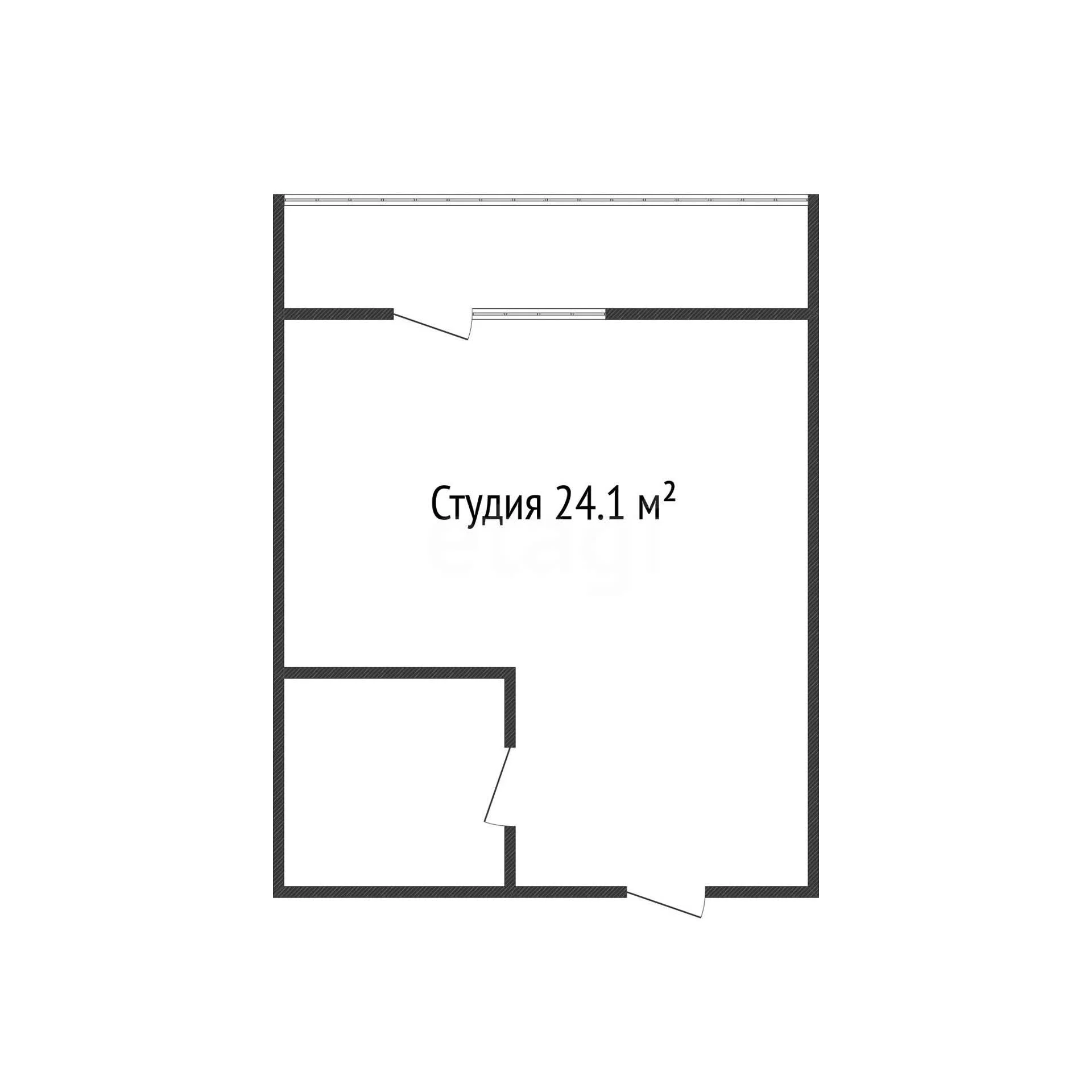 Студия, 24.1м² (улица Западный Обход, 42к8) - миниатюра 11