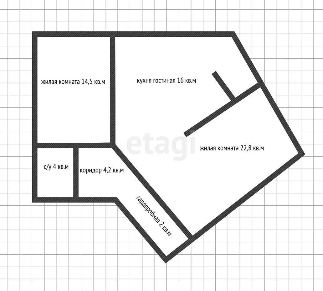 2-к квартира, 63.5м² (Песочная улица, 1к5) - миниатюра 33