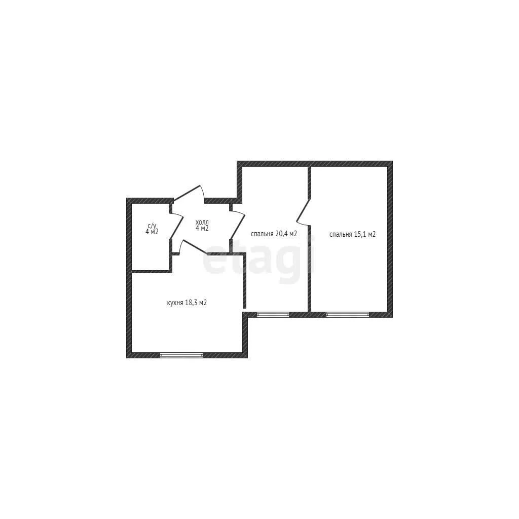 2-к квартира, 59.6м² (Донбасская улица, 8) - миниатюра 12