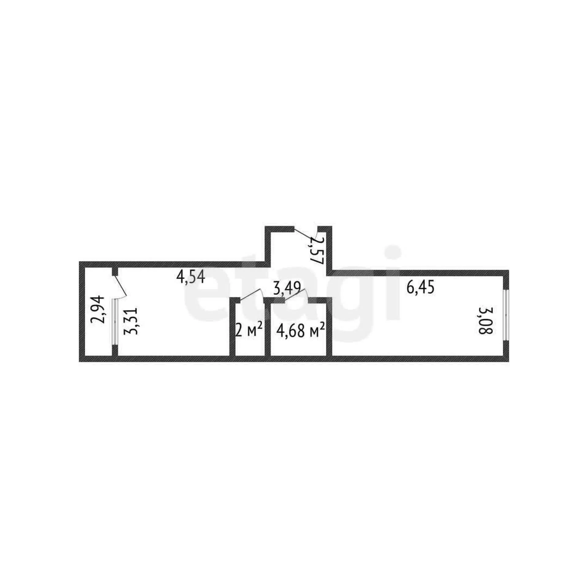 1-к квартира, 48.2м² (Береговая улица, 2к1) - миниатюра 6