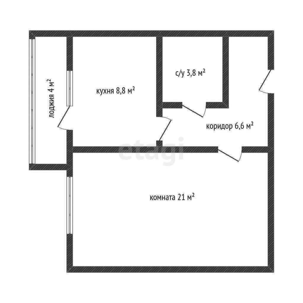1-к квартира, 40.2м² (улица Григория Пономаренко, 10) - миниатюра 18