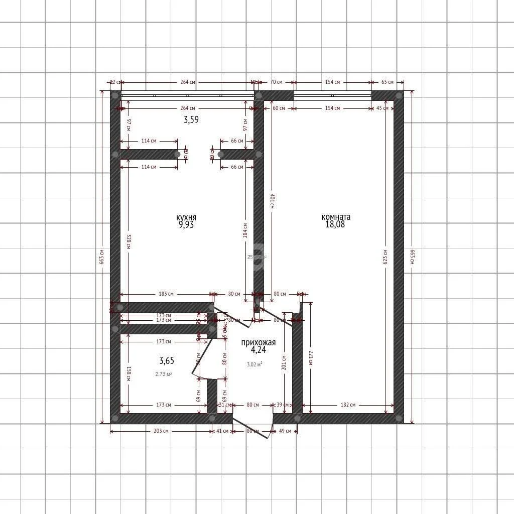 1-к квартира, 35.6м² (Заполярная улица, 39к9) - миниатюра 13