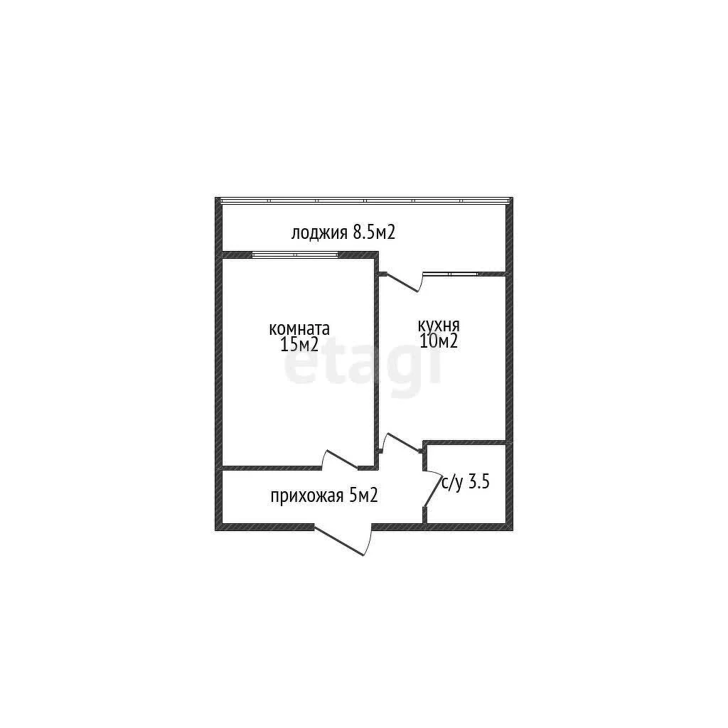 1-к квартира, 33.5м² (Тепличная улица, 62/1к3) - миниатюра 8
