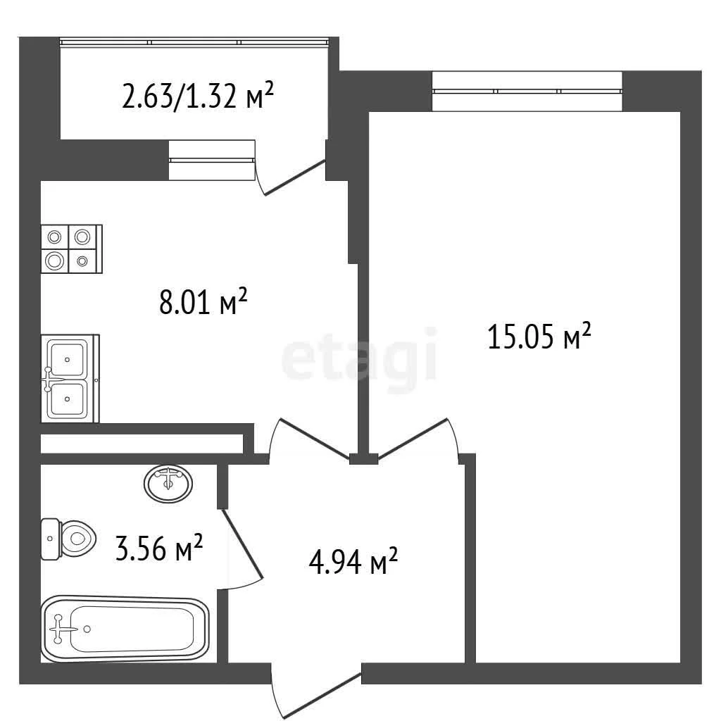 1-к квартира, 32.1м² (улица им. Героя Сарабеева В.И., 7) - миниатюра 20