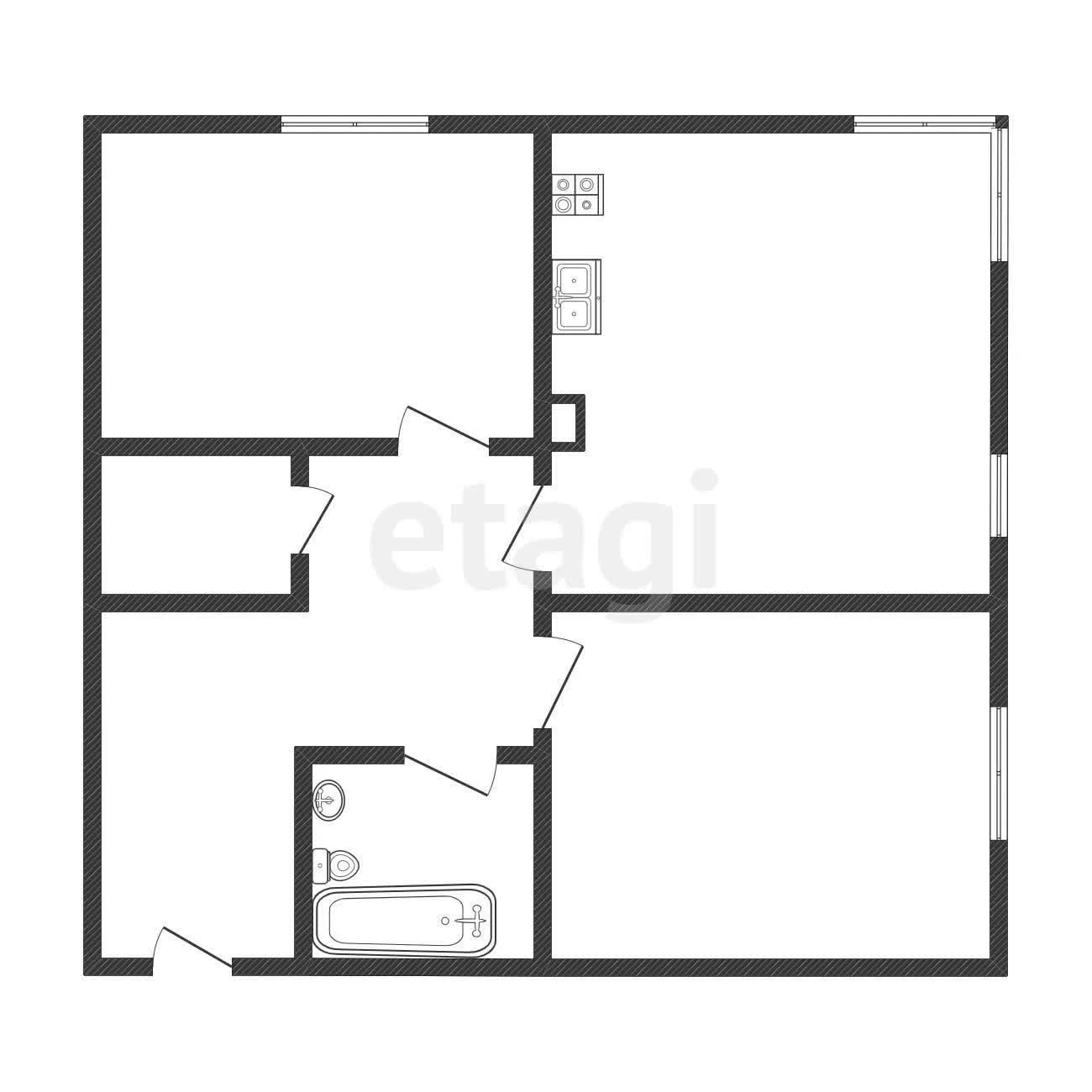 2-к квартира, 61м² (улица Ивана Беличенко, 92к2) - миниатюра 16