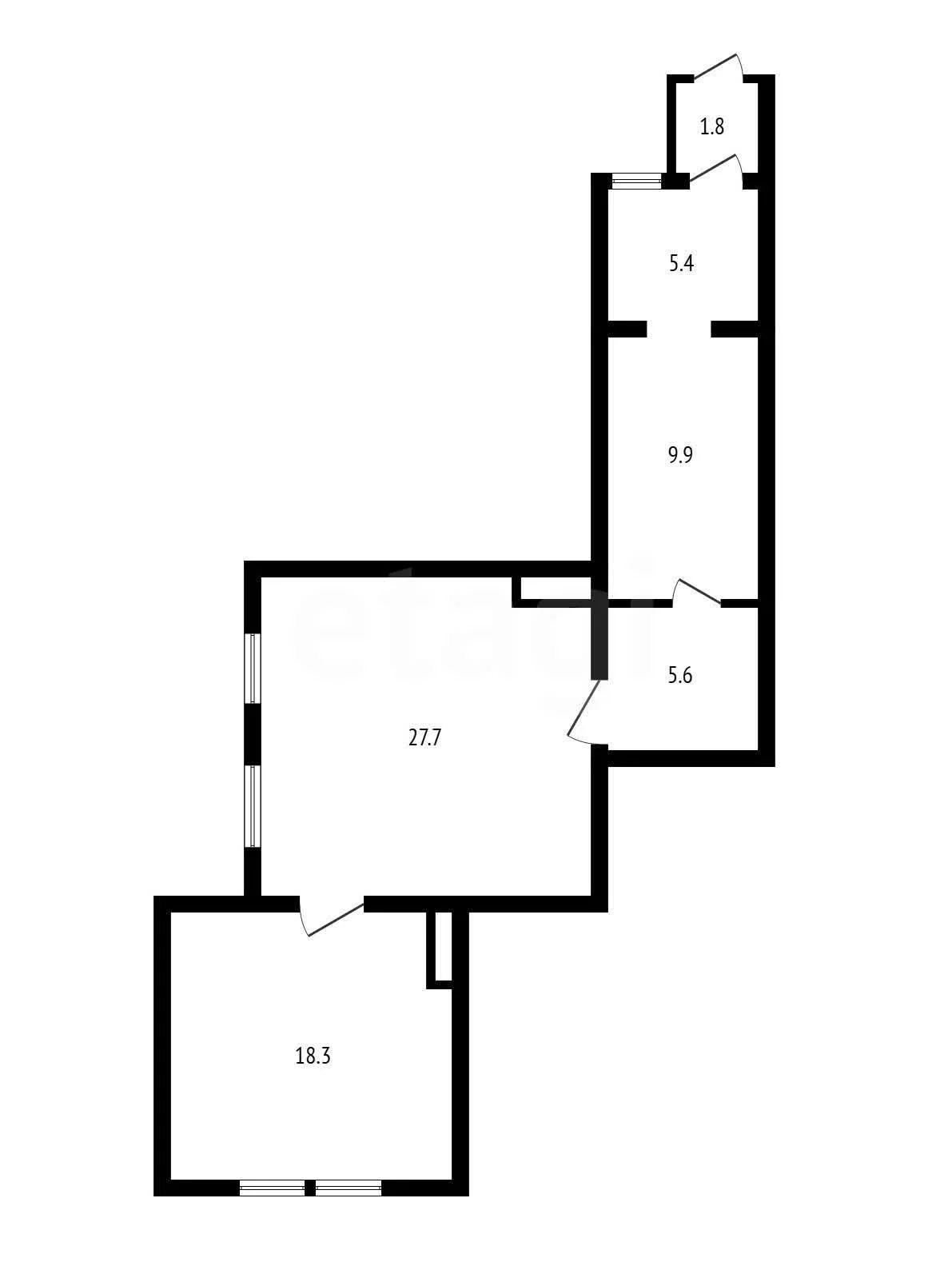 2-к квартира, 68.7м² (улица Митрофана Седина, 117) - изображение 1