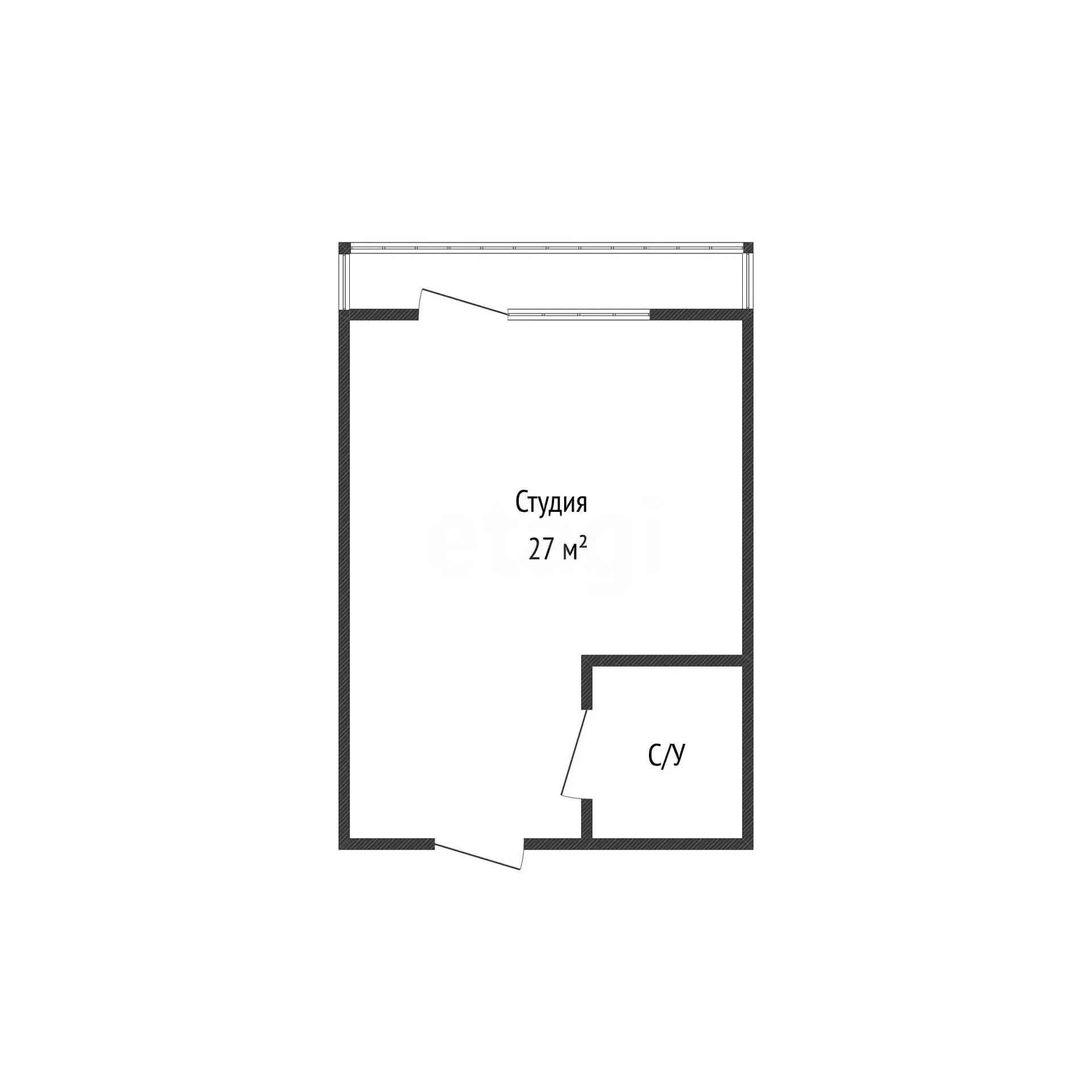 Студия, 27м² (улица имени Генерала Корнилова, 9к3) - миниатюра 6