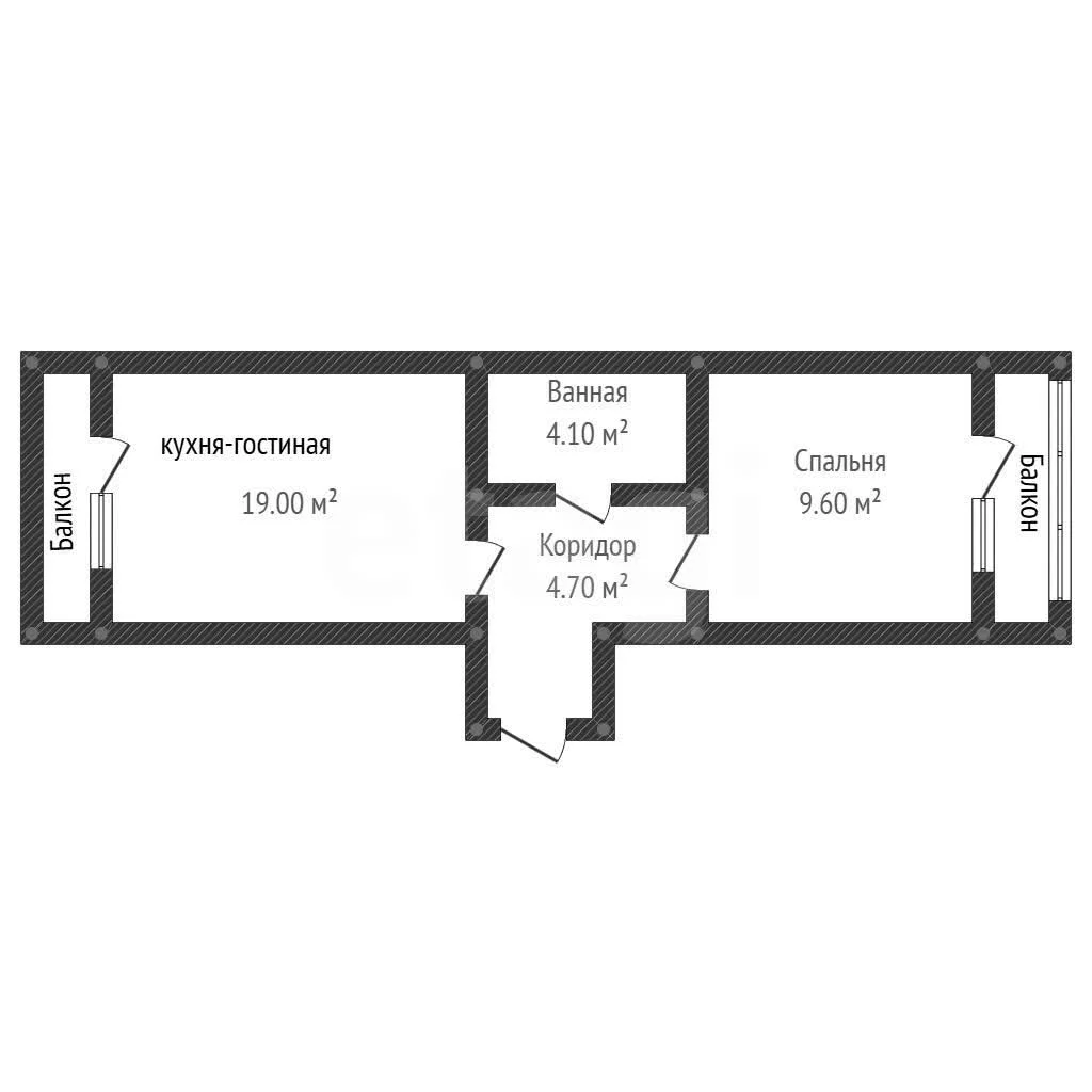 1-к квартира, 37.4м² (Московская улица, 154к1) - миниатюра 20