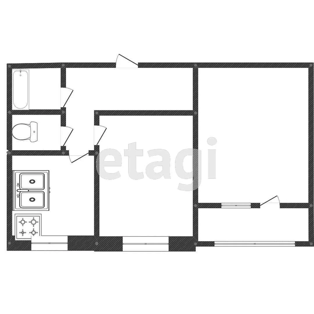 2-к квартира, 51.6м² (улица имени Героя Ростовского, 8к4) - миниатюра 8