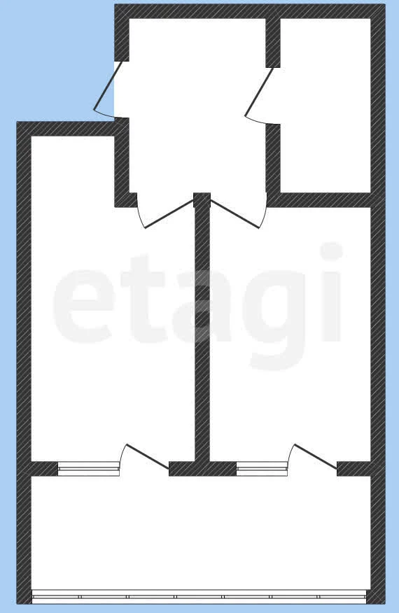 1-к квартира, 38.4м² (улица Кирилла Россинского, 3/1) - миниатюра 13