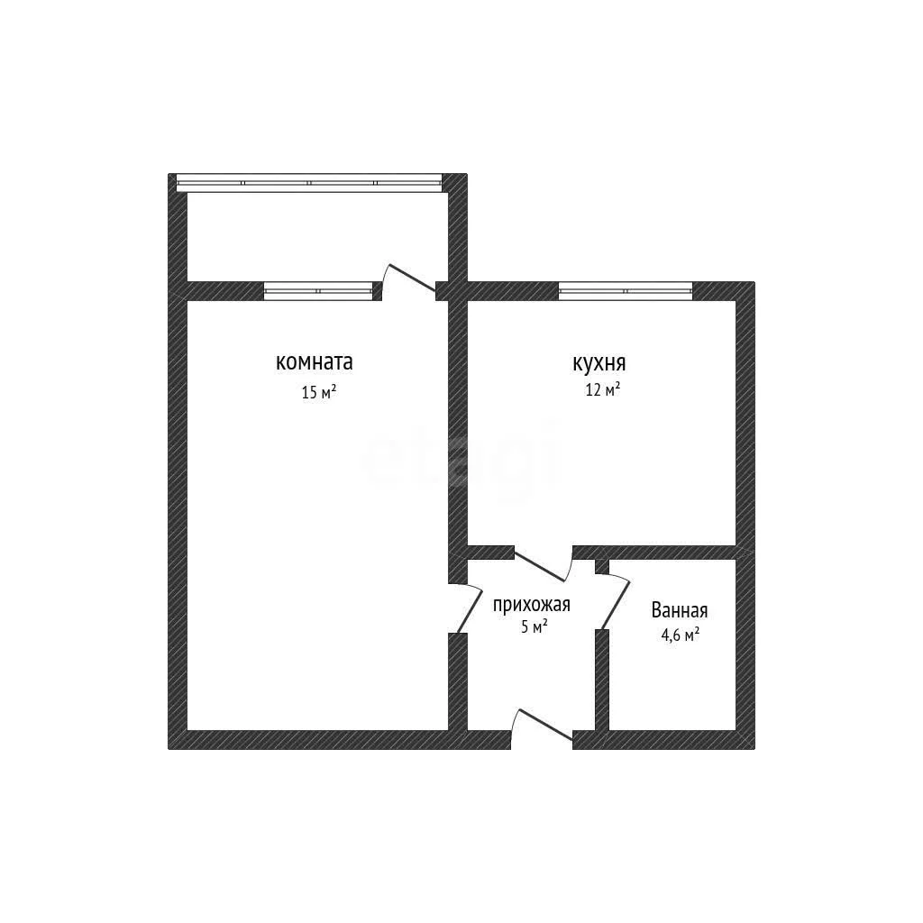 1-к квартира, 40.3м² (Ленинский переулок, 20/1к10) - миниатюра 9