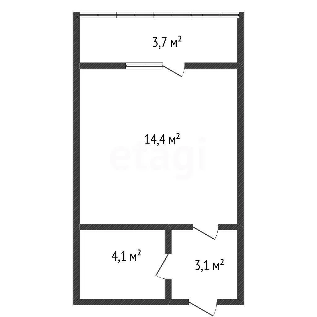 Студия, 21.9м² (улица Западный Обход, 39/2с1) - изображение 1