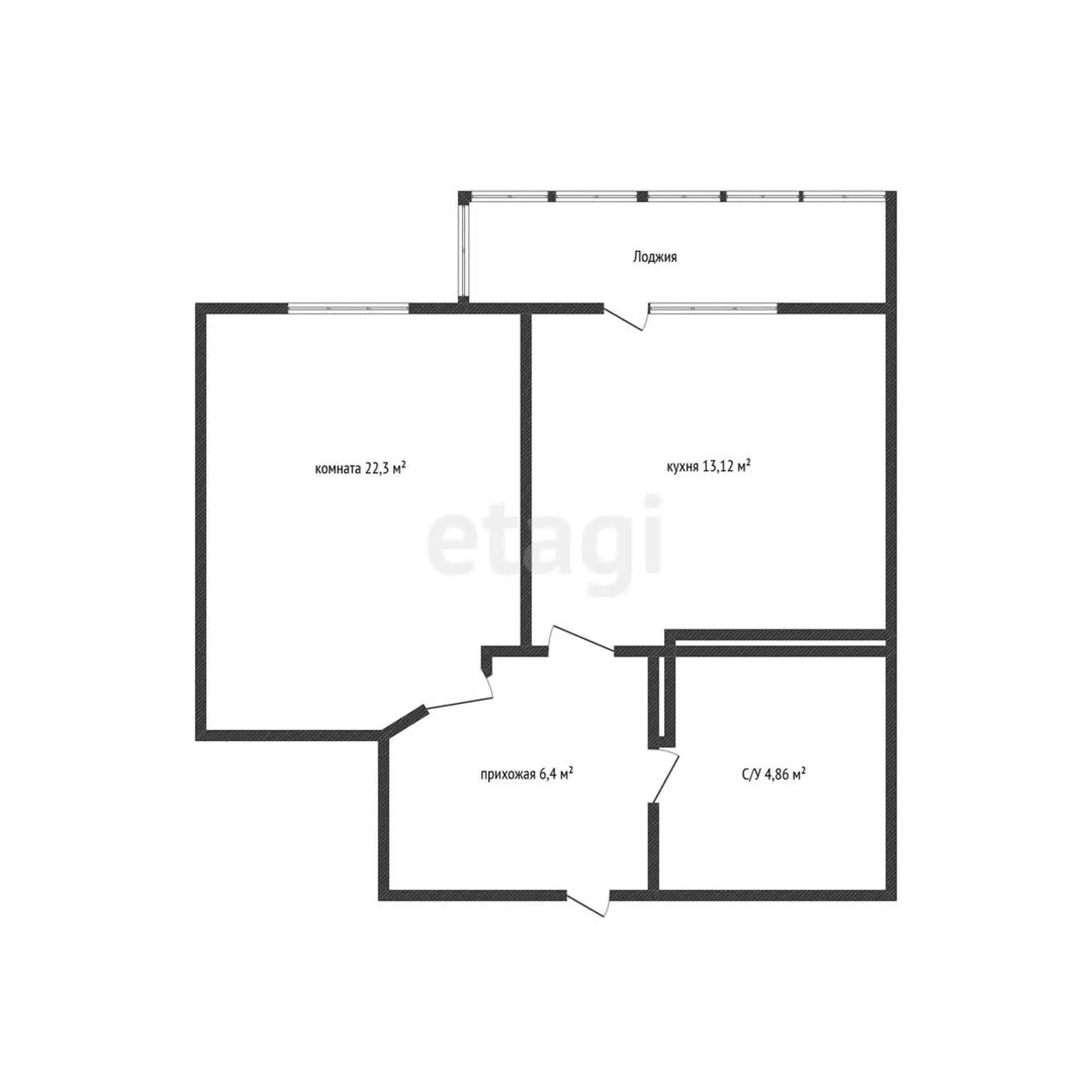 1-к квартира, 47.3м² (Октябрьская улица, 181/2к1) - миниатюра 12