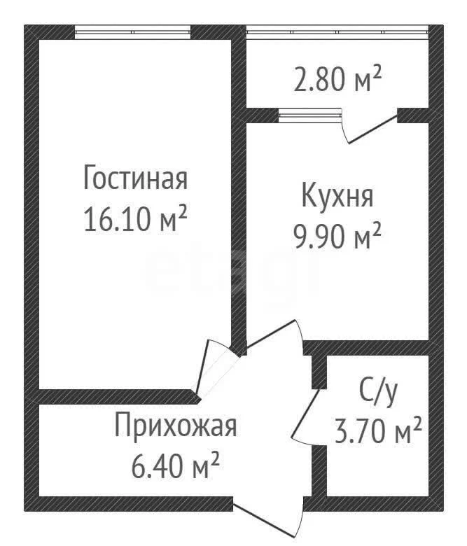 1-к квартира, 35.4м² (улица им. Героя Сарабеева В.И., 5к2) - миниатюра 10