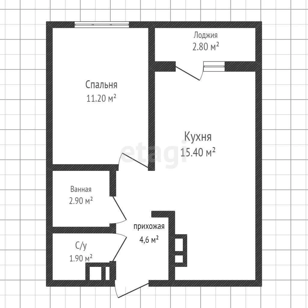 1-к квартира, 35.8м² (улица Героя Пешкова, 14к2) - миниатюра 32