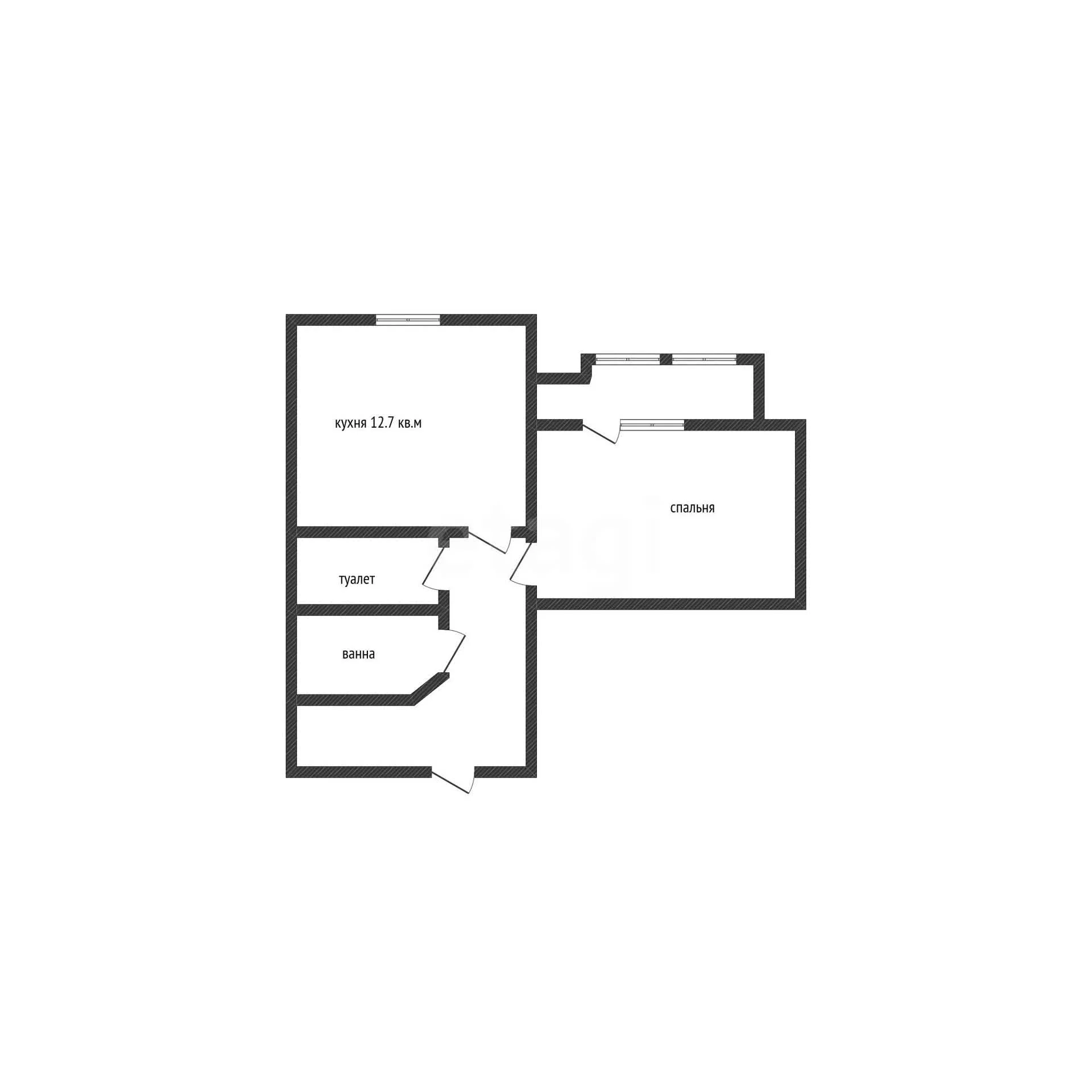 1-к квартира, 44.1м² (улица Репина, 1/2к1) - миниатюра 16
