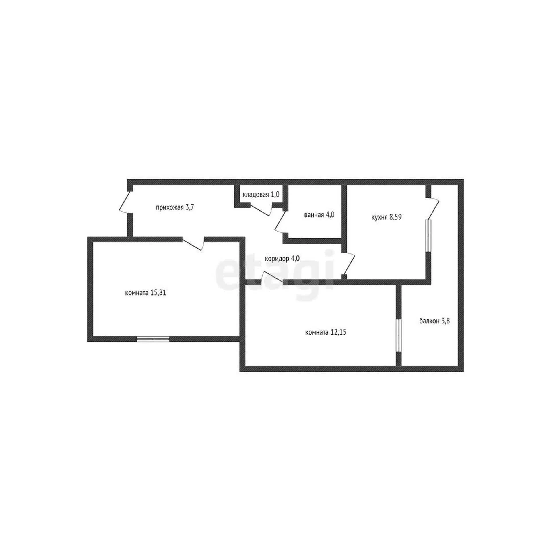 2-к квартира, 52.9м² (Звёздная улица, 11) - миниатюра 9