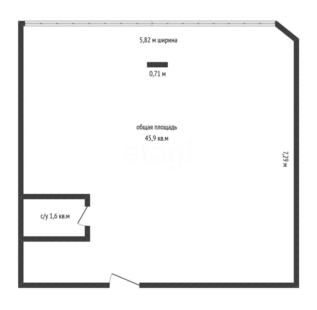 1-к квартира, 37.6м² (улица имени Героя Георгия Бочарникова, 12/1) - изображение 1
