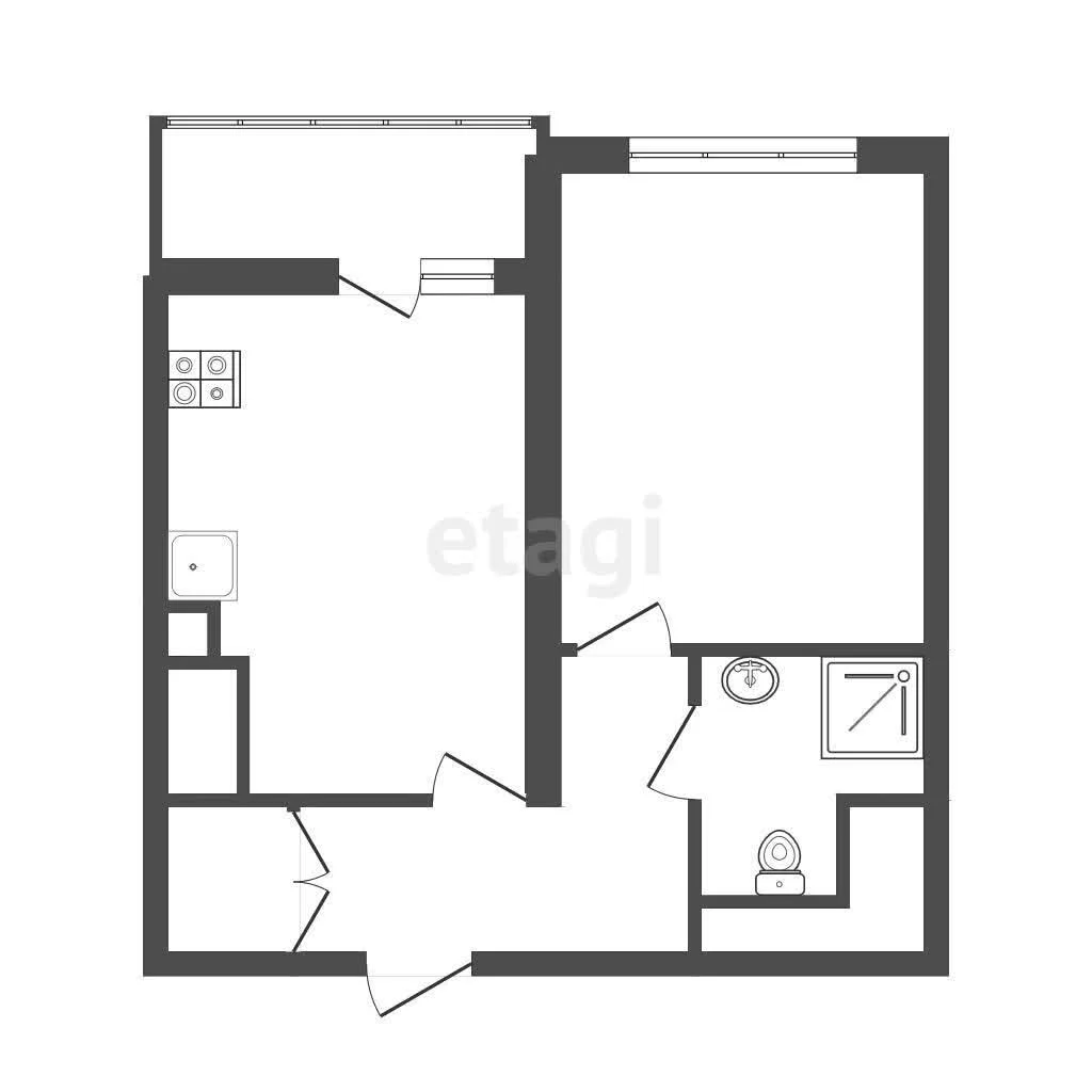 1-к квартира, 37.9м² (Российская улица, 79/3к1) - миниатюра 50