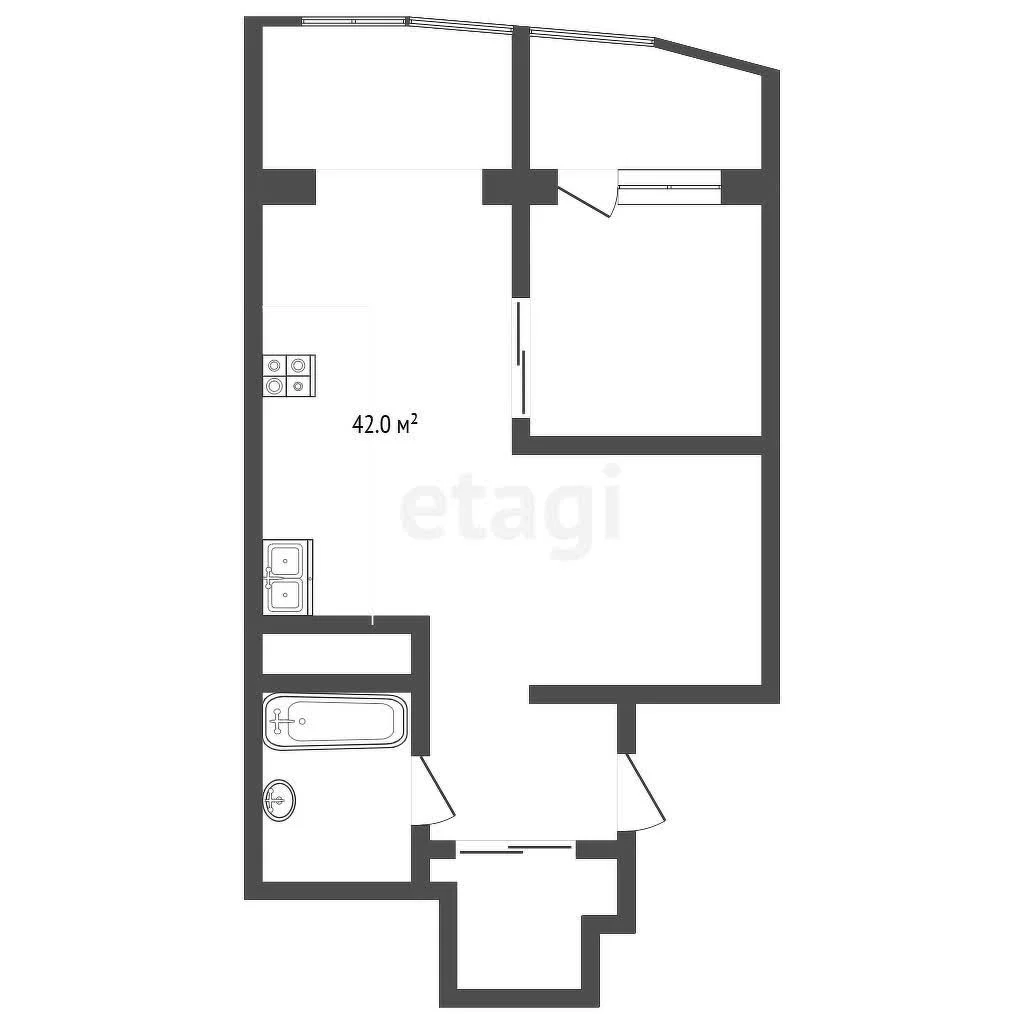 2-к квартира, 59м² (Старокубанская улица, 131к1) - миниатюра 40