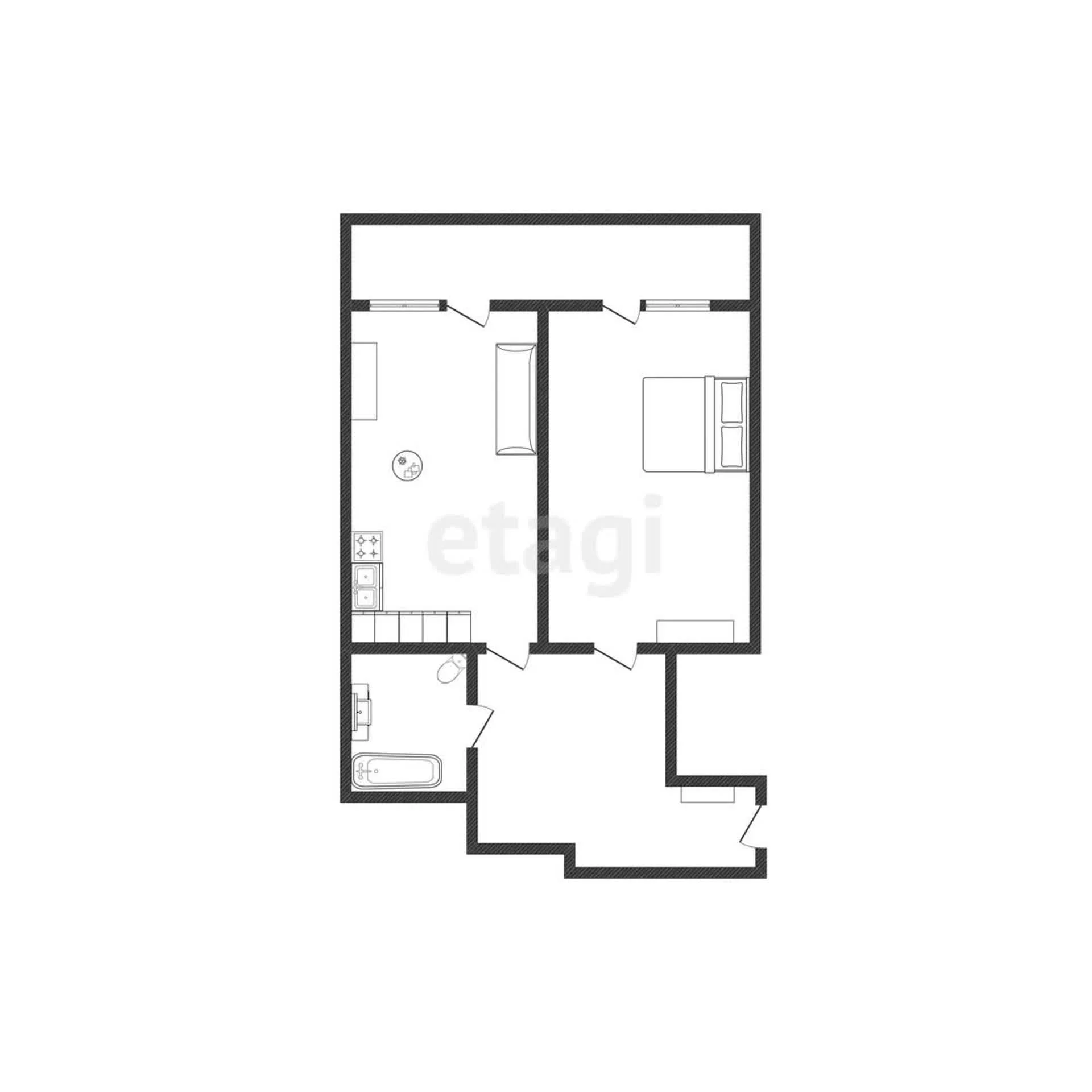 1-к квартира, 49.6м² (улица Снесарева, 10/1) - миниатюра 27