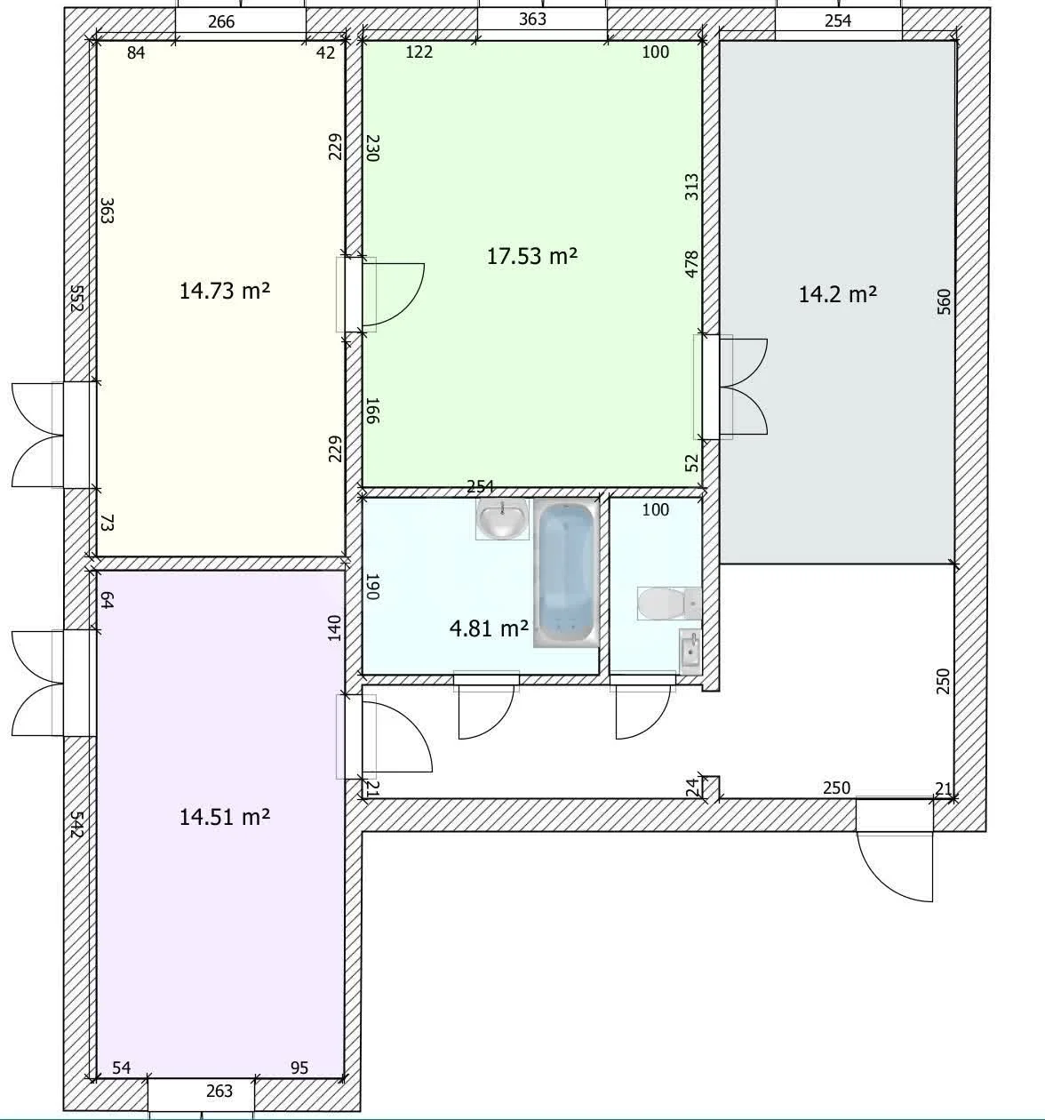 3-к квартира, 77.5м² (улица Новаторов, 3) - миниатюра 41