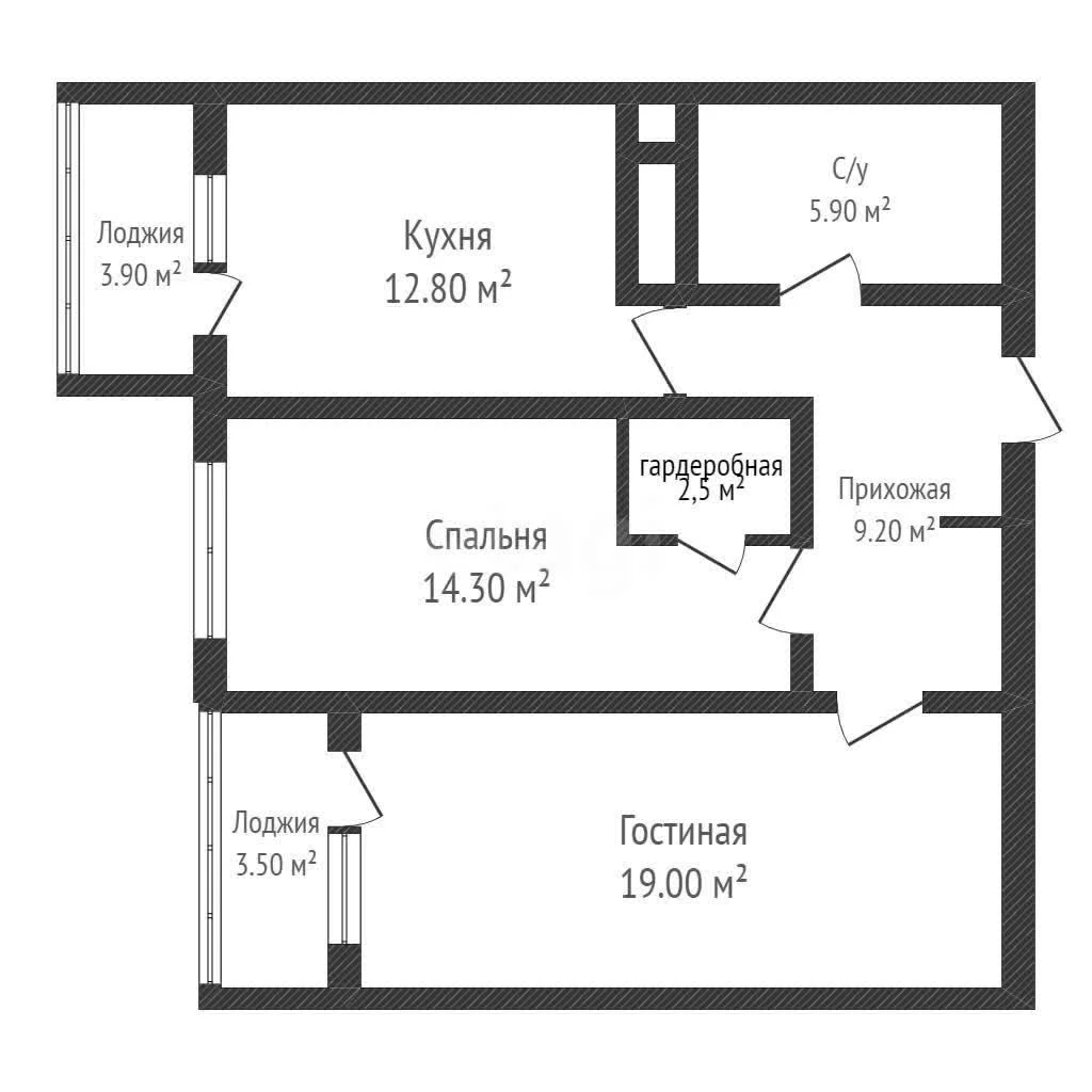 2-к квартира, 63.7м² (Дальняя улица, 8к2) - миниатюра 50