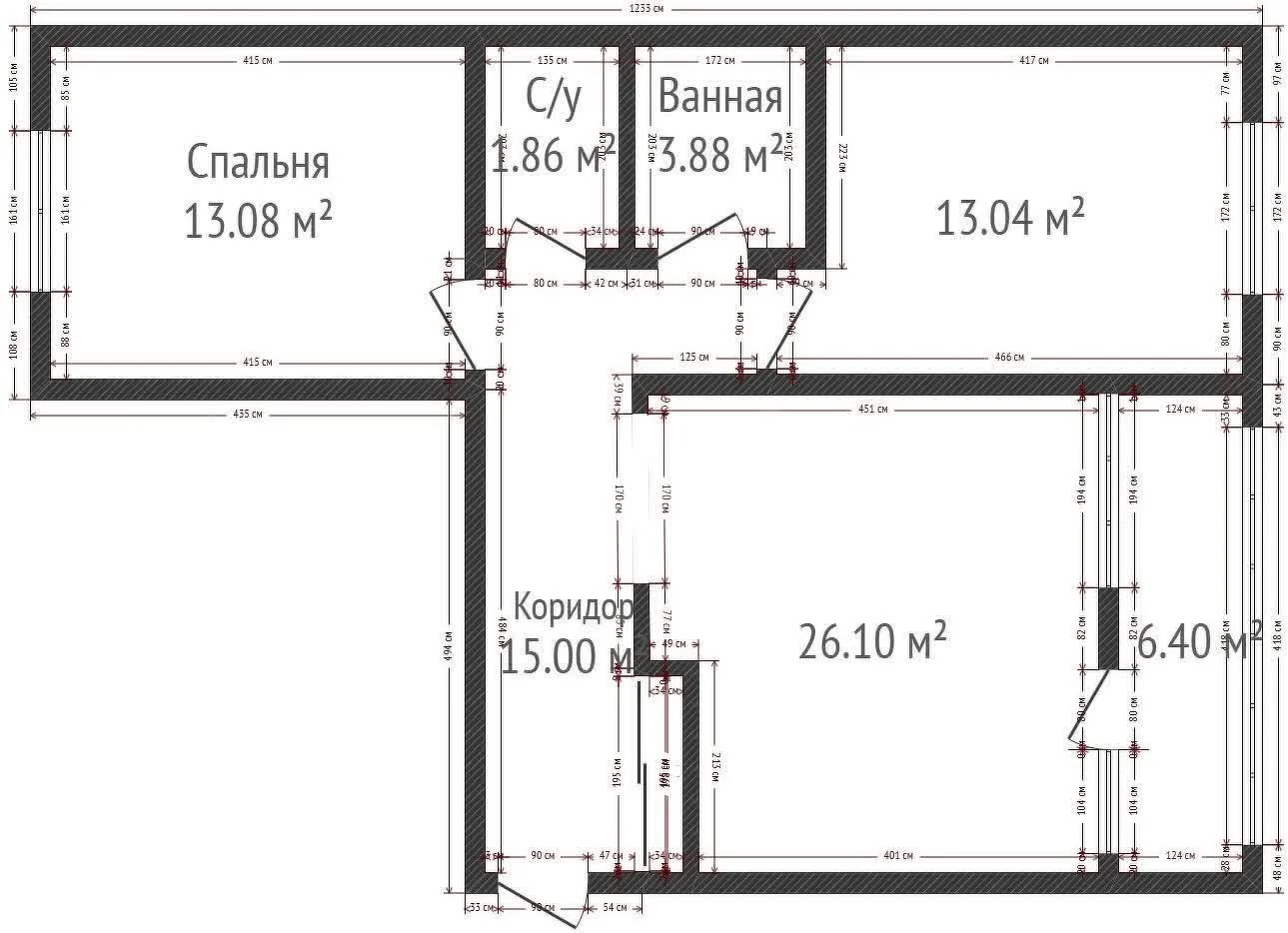 3-к квартира, 70.6м² (улица имени Генерала Корнилова, 9к3) - миниатюра 50
