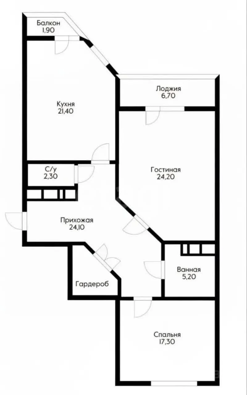 2-к квартира, 96.1м² (Промышленная улица, 49/1) - миниатюра 50