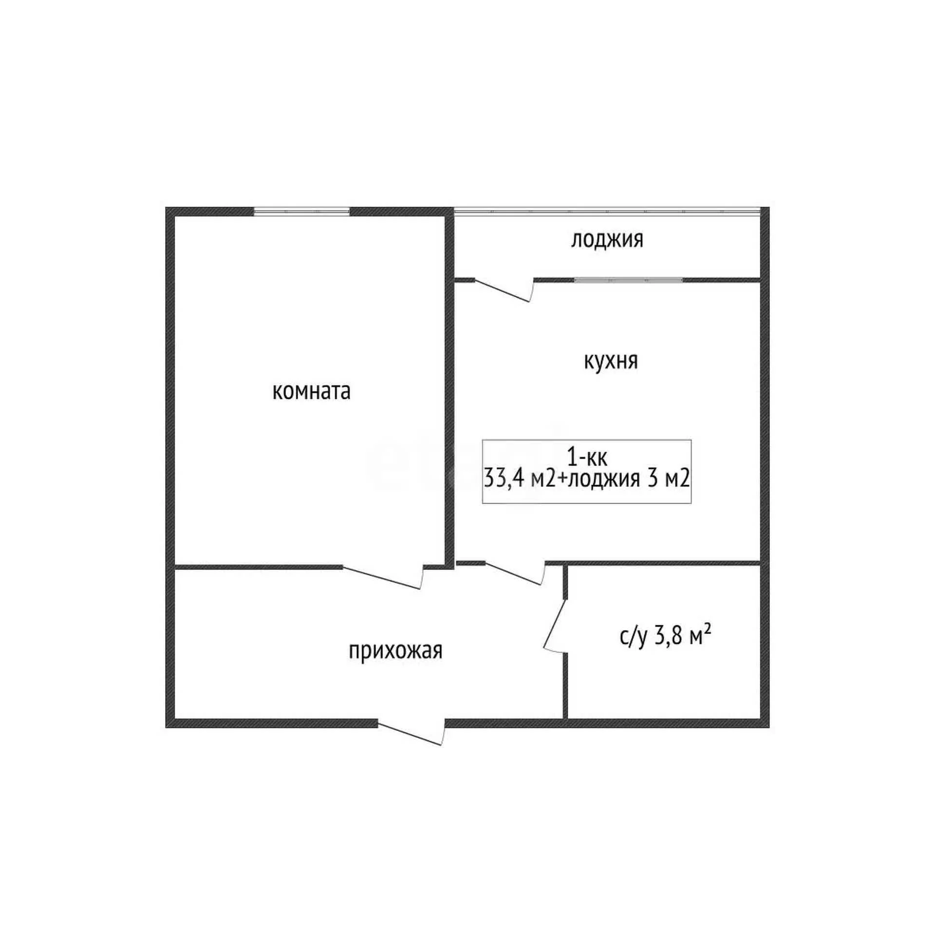 1-к квартира, 33.4м² (улица Западный Обход, 39/2к7) - миниатюра 25