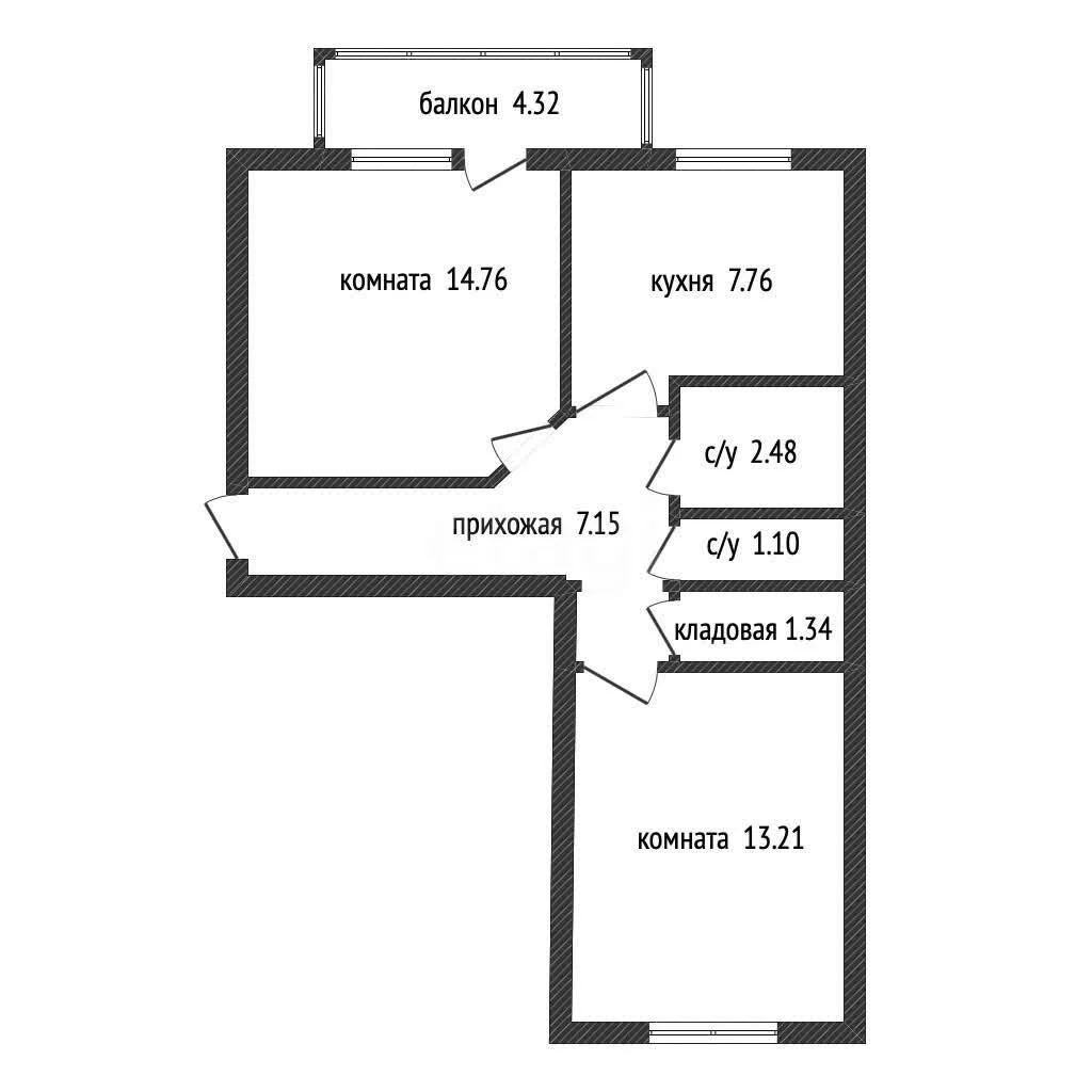 2-к квартира, 48.8м² (Восточно-Кругликовская улица, 68) - миниатюра 50