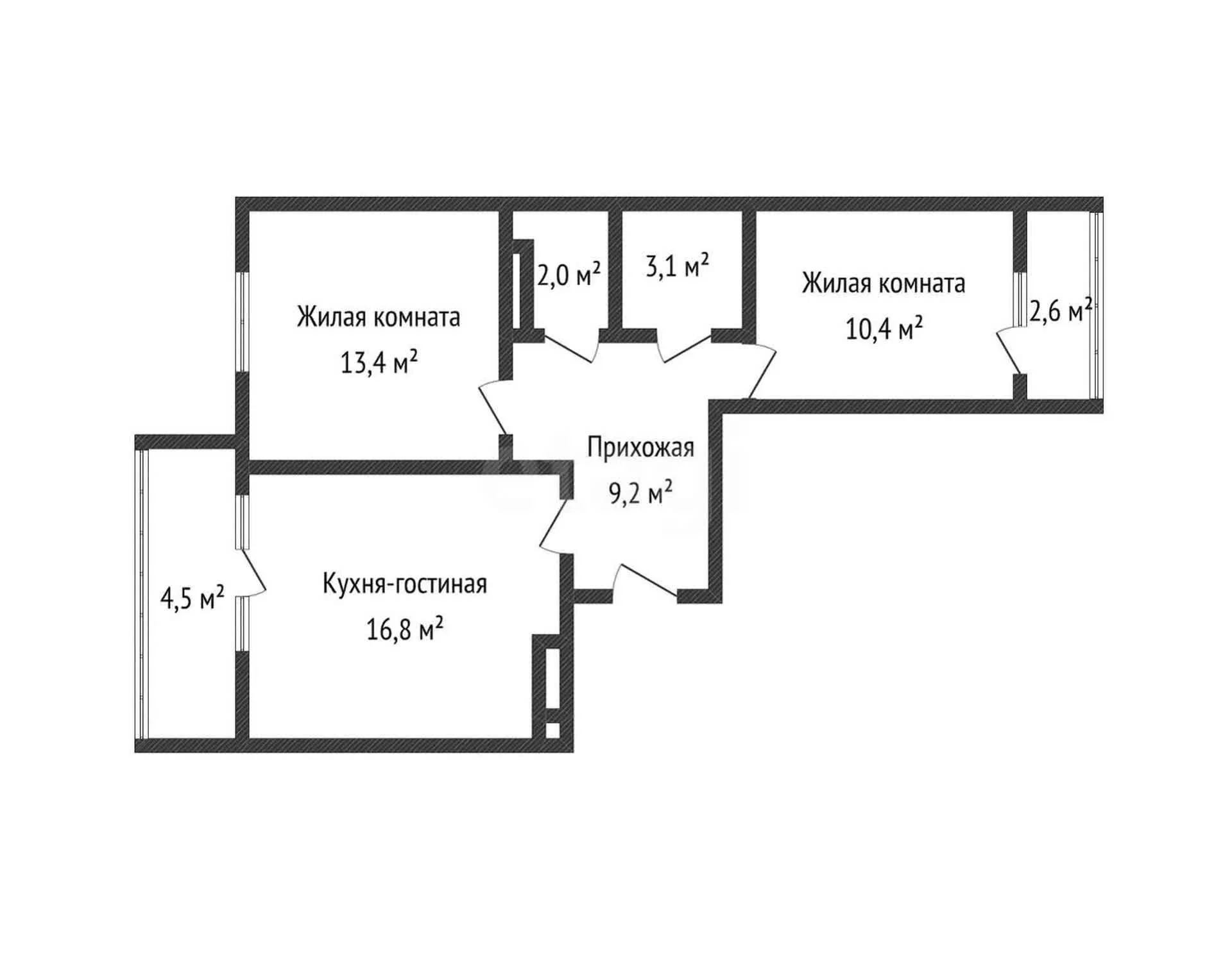 2-к квартира, 57м² (Домбайская улица, 55к7) - миниатюра 26
