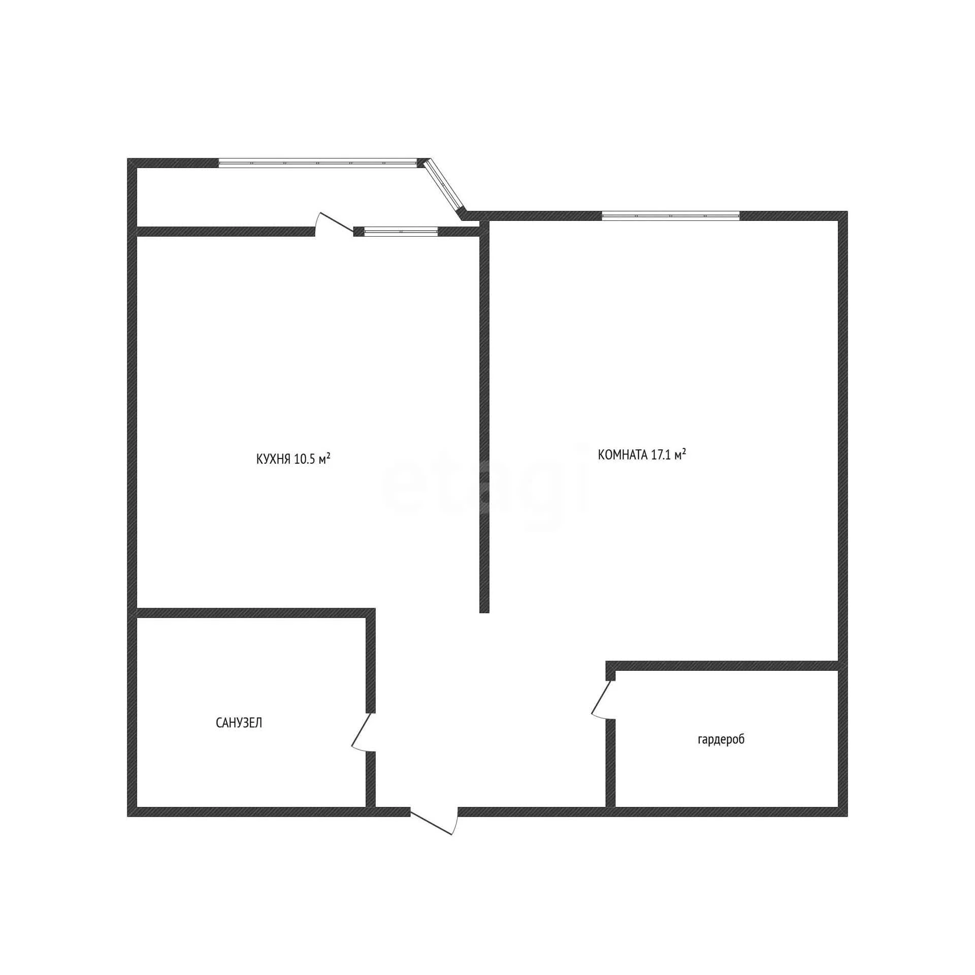1-к квартира, 38.2м² (улица имени Героя Георгия Бочарникова, 3) - миниатюра 12