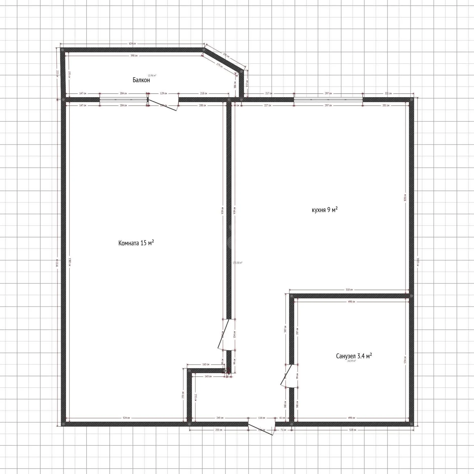 1-к квартира, 30.1м² (Кольцевая улица, 17) - миниатюра 12