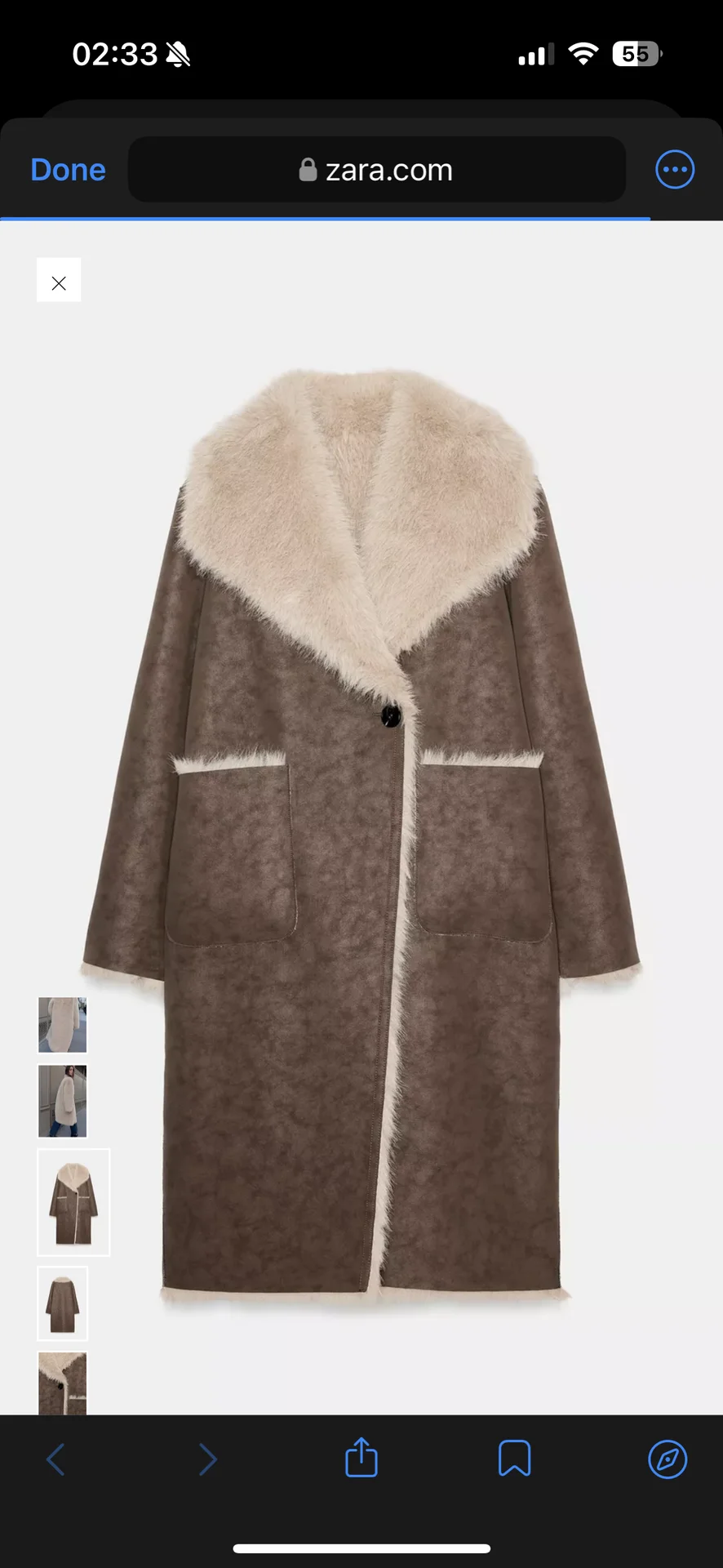 Дубленка шуба двусторонняя Zara s - изображение 1