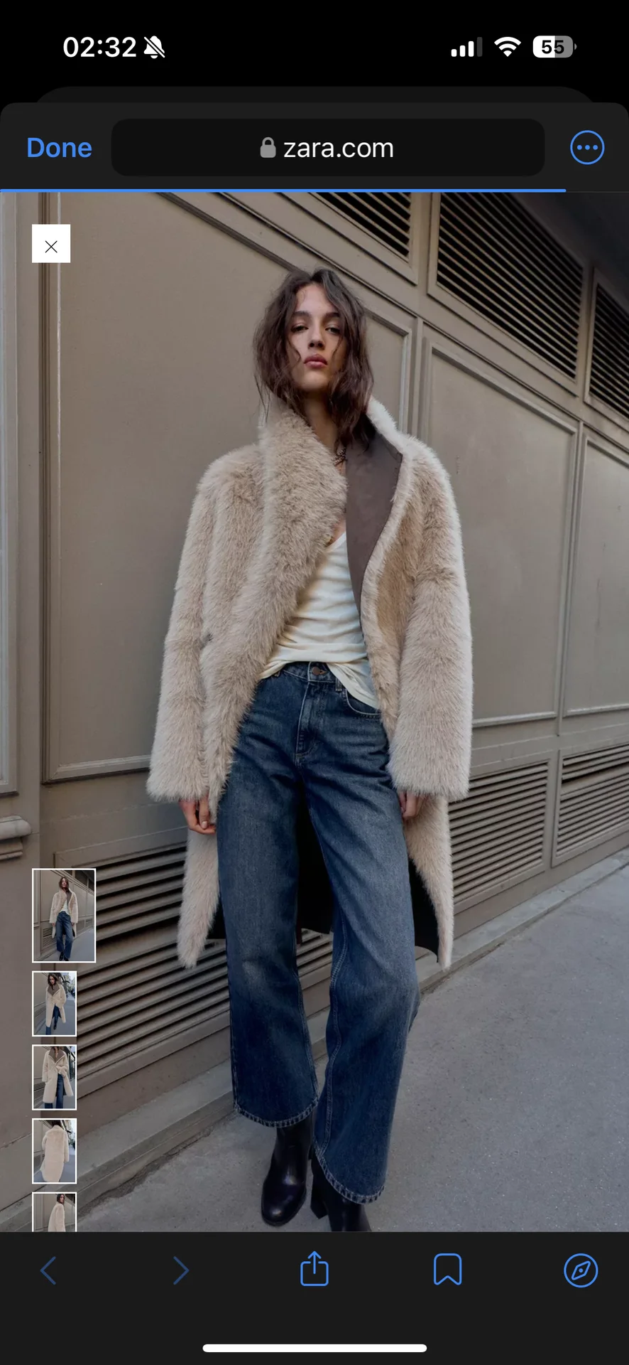 Дубленка шуба двусторонняя Zara s - миниатюра 3