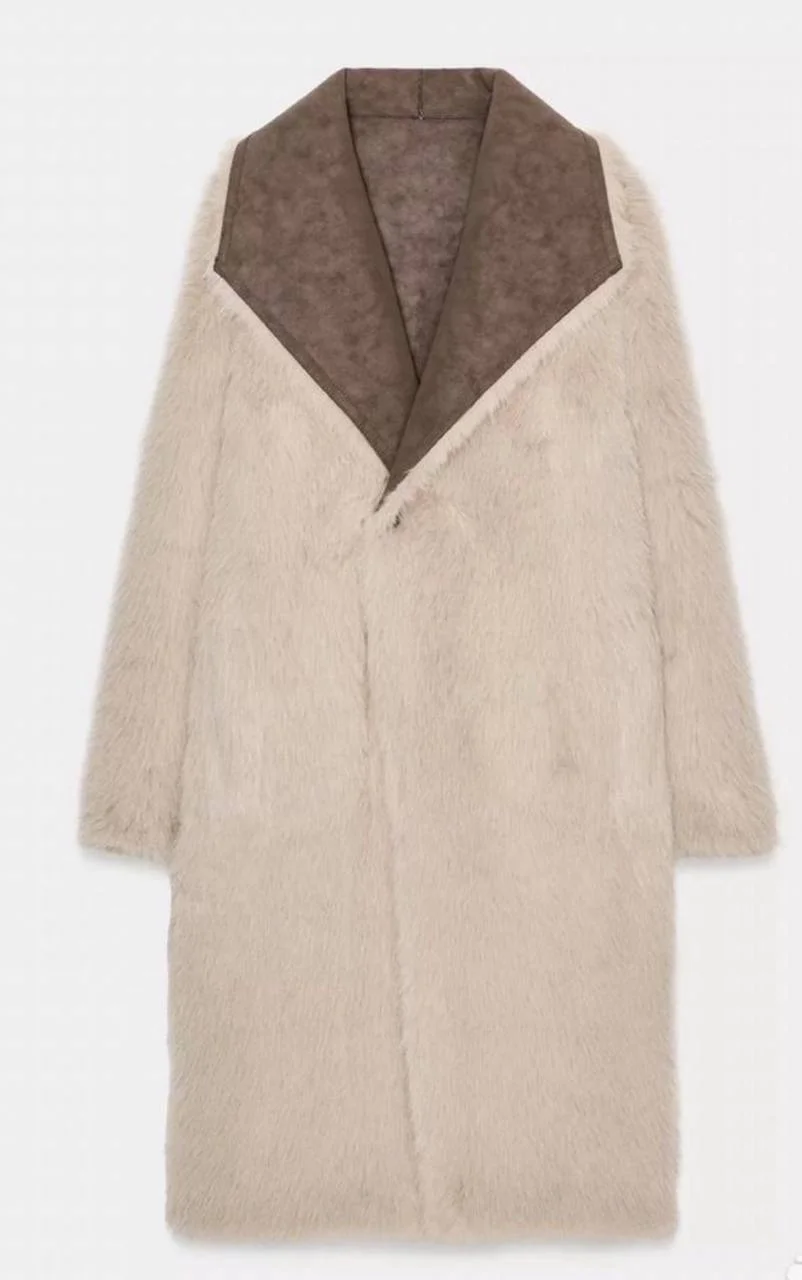 Дубленка шуба двусторонняя Zara s - миниатюра 9